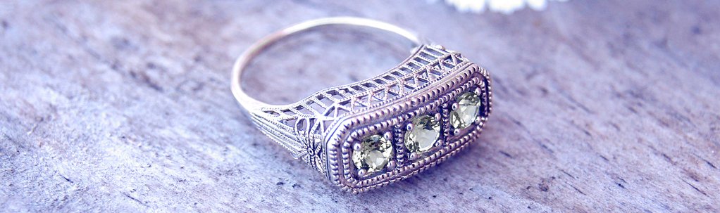 Large vintage three-stone ring.