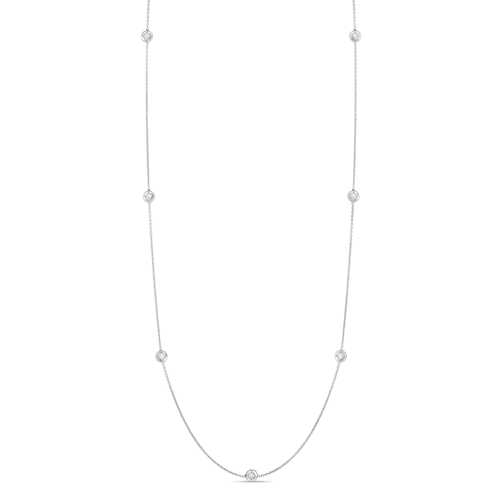 Roberto Coin Diamond By The Inch Station Necklace