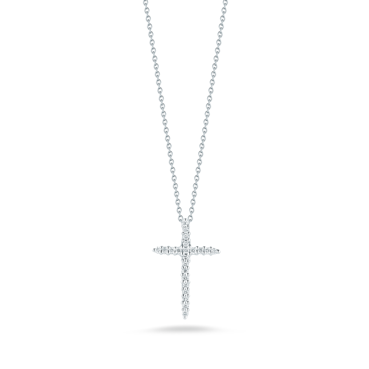 Roberto Coin White Gold Diamond Cross Pendant