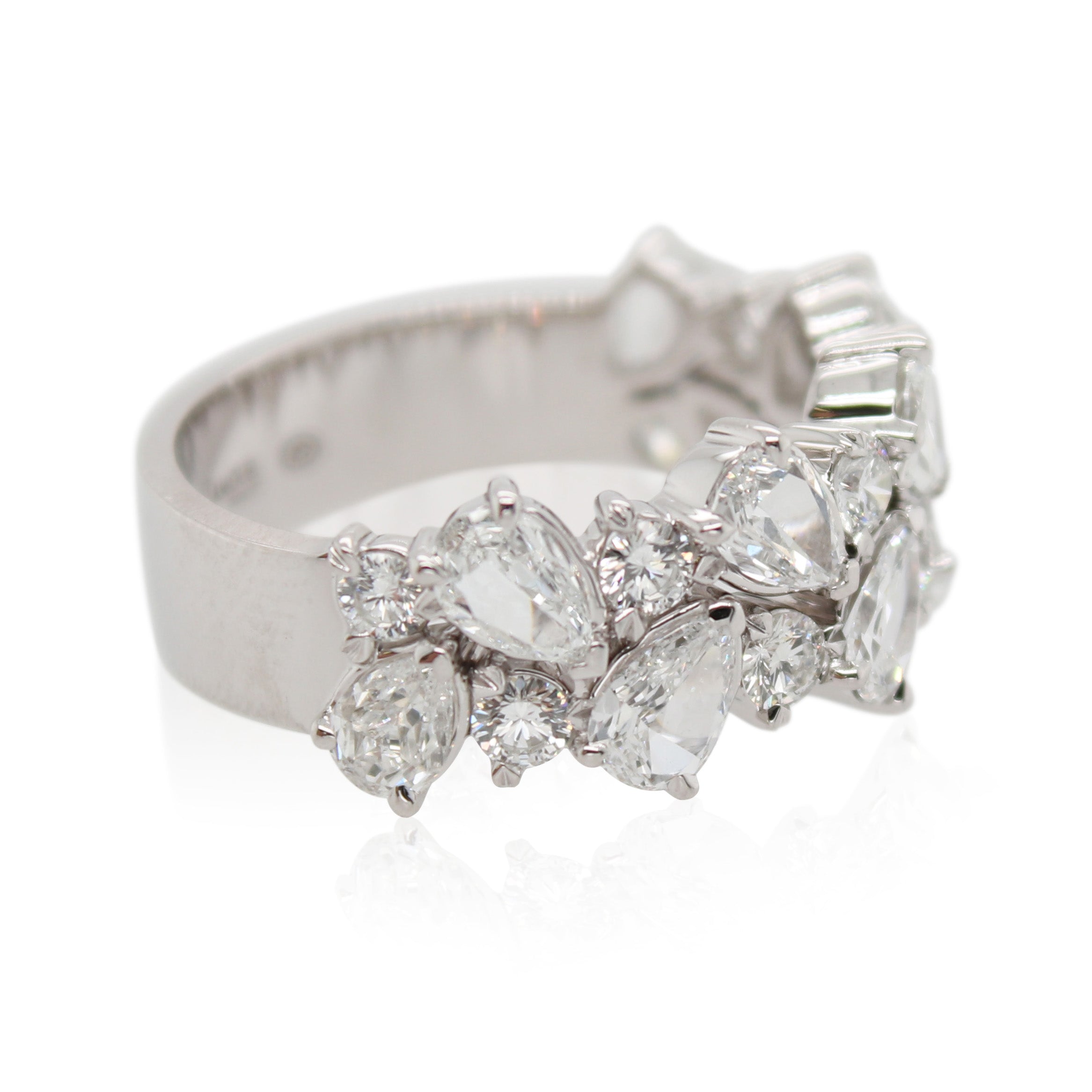 White Gold Double Row Diamond Band