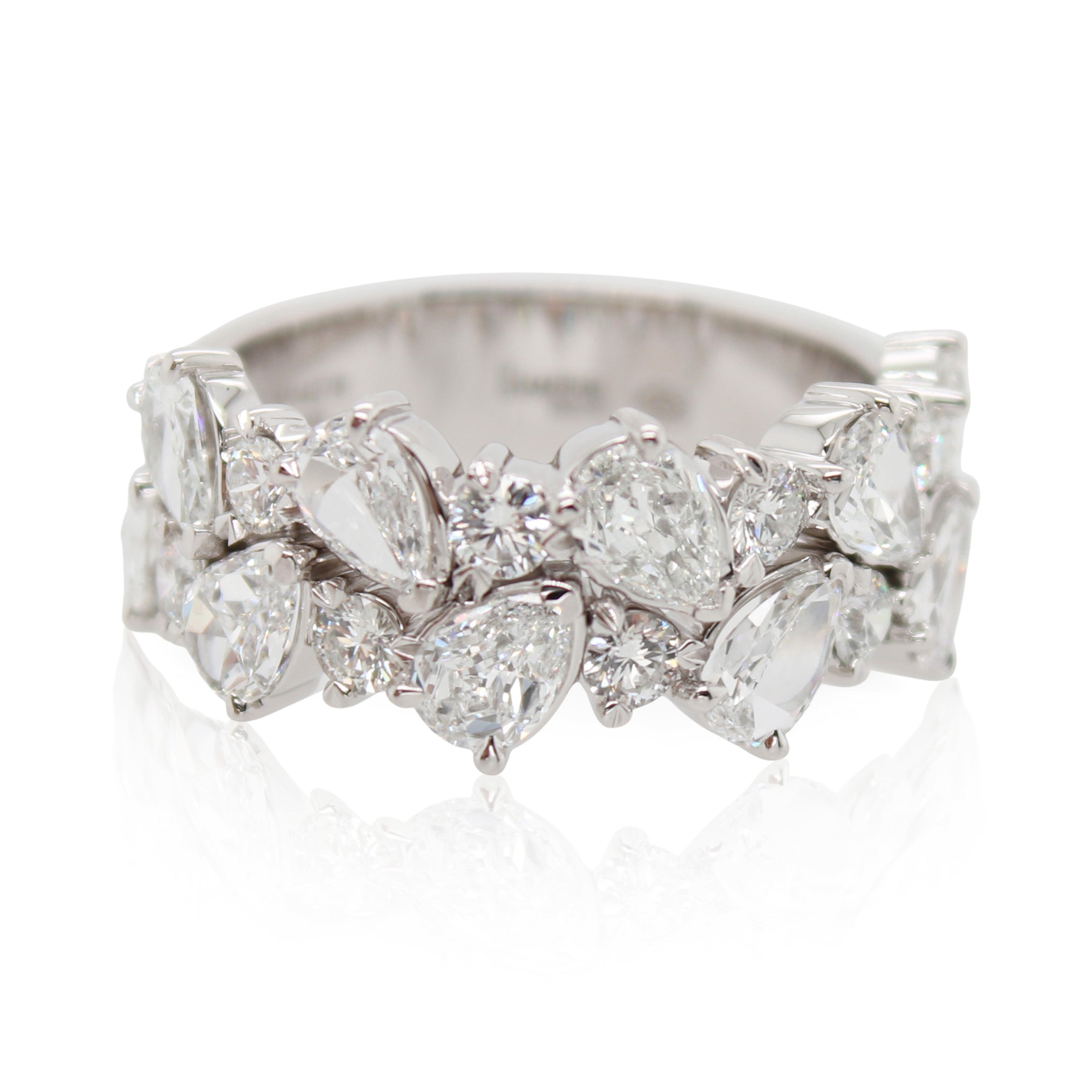 White Gold Double Row Diamond Band