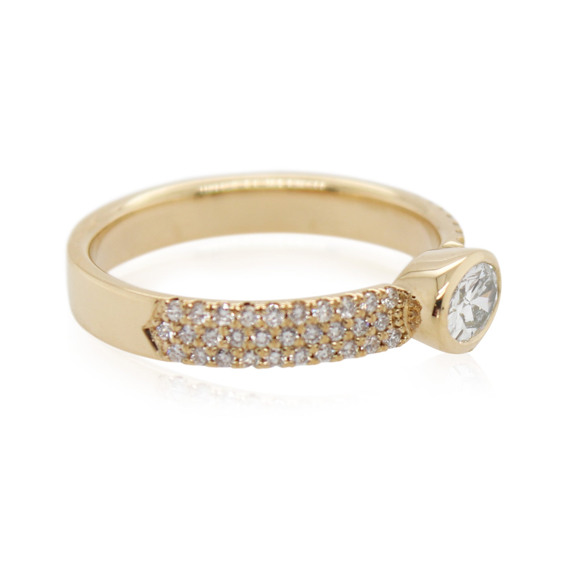 Precision Set East/West Bezel Set Diamond Ring