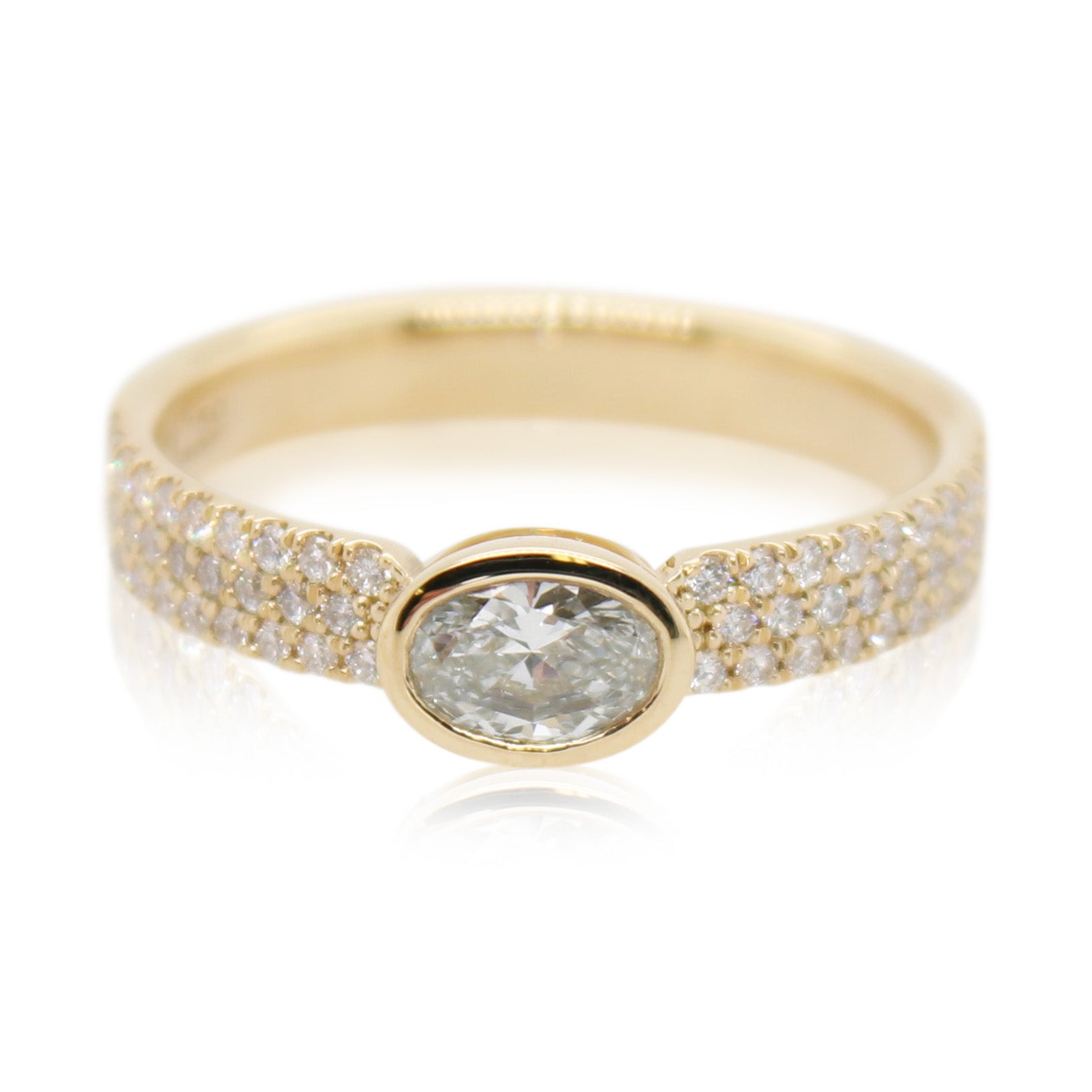 Precision Set East/West Bezel Set Diamond Ring