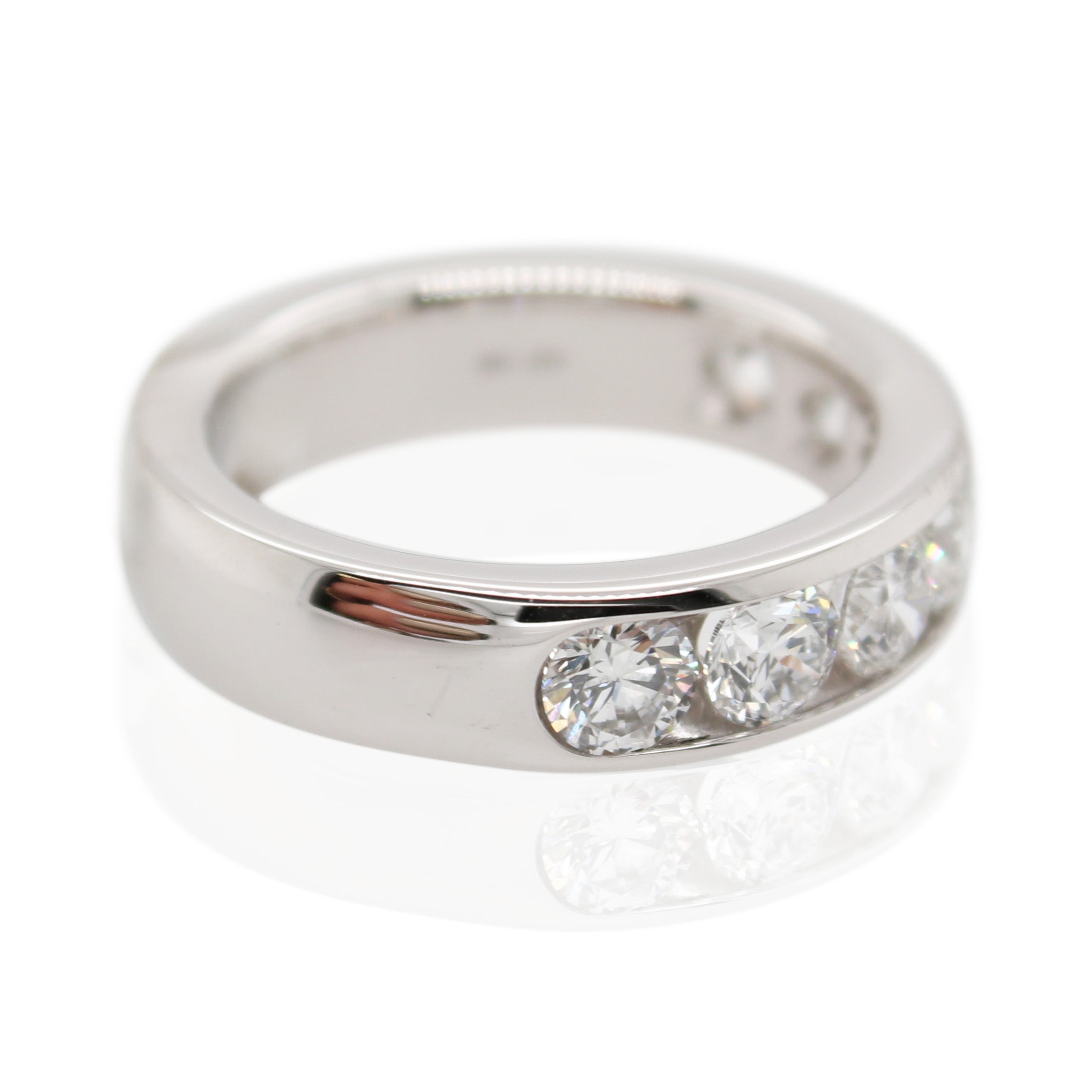 7 Diamond Channel Set Wedding Band