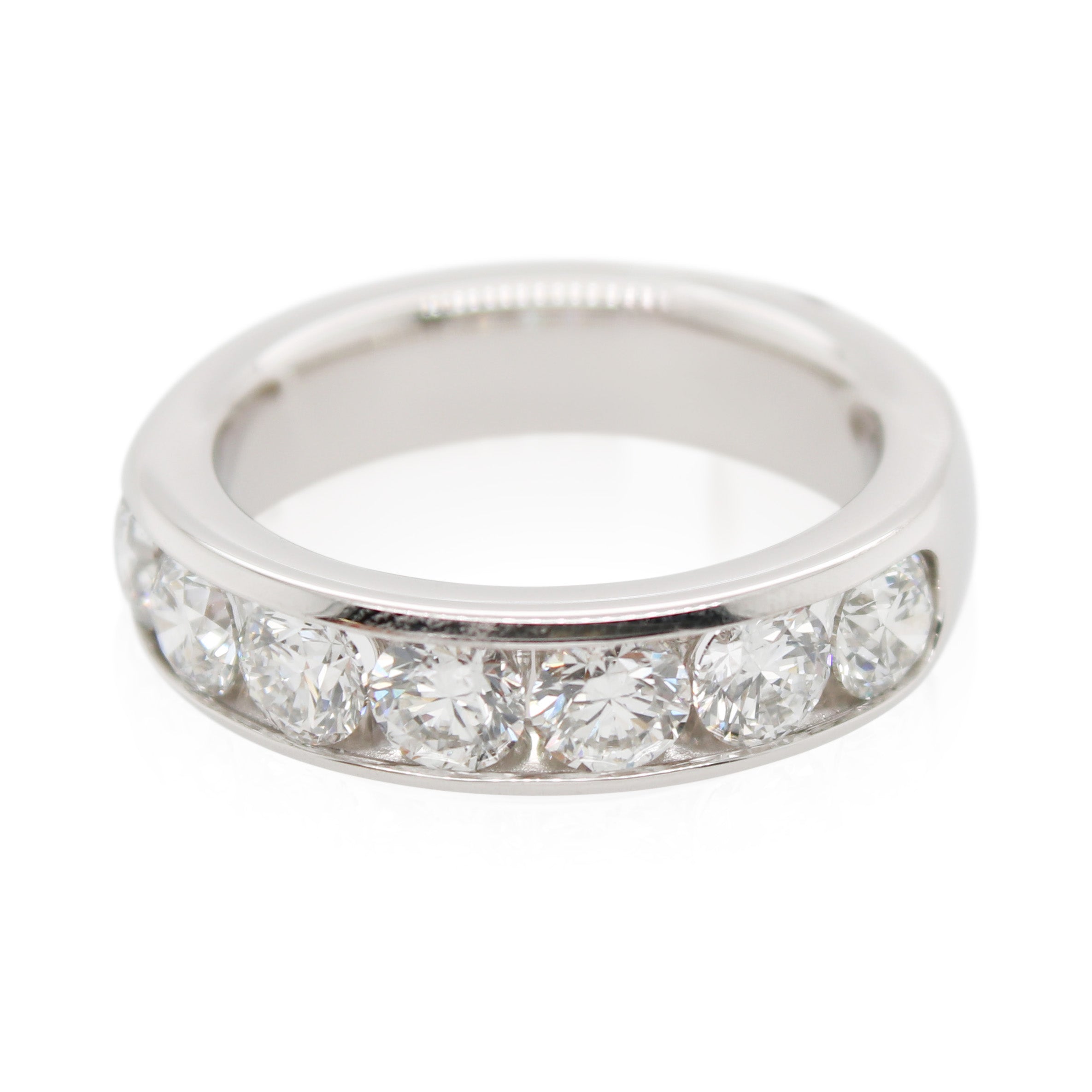 7 Diamond Channel Set Wedding Band