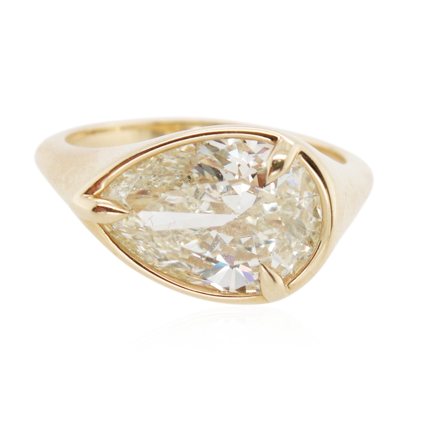 4.02ct Pear Shaped Diamond Ring