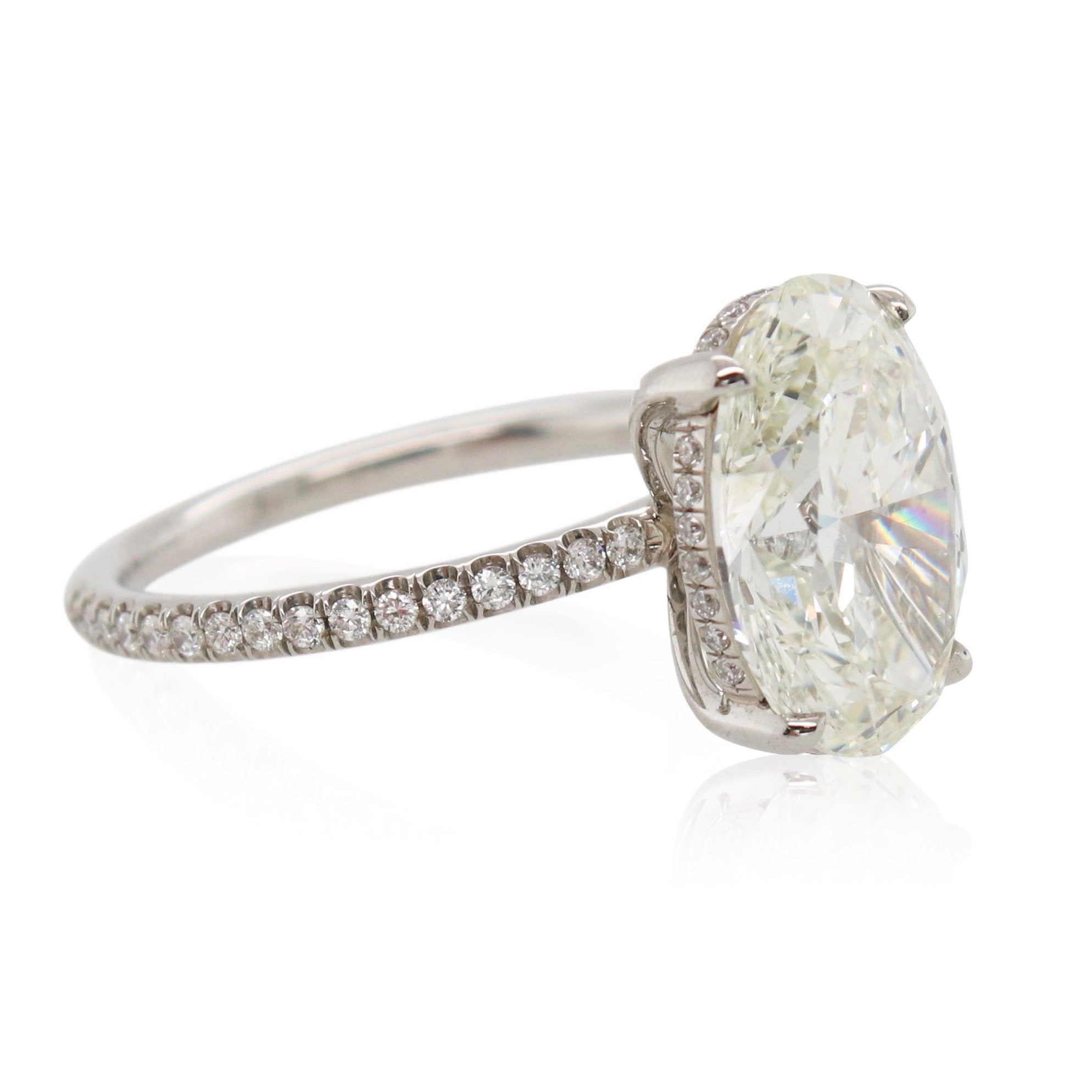 4.02ct Oval Diamond Pavé Ring