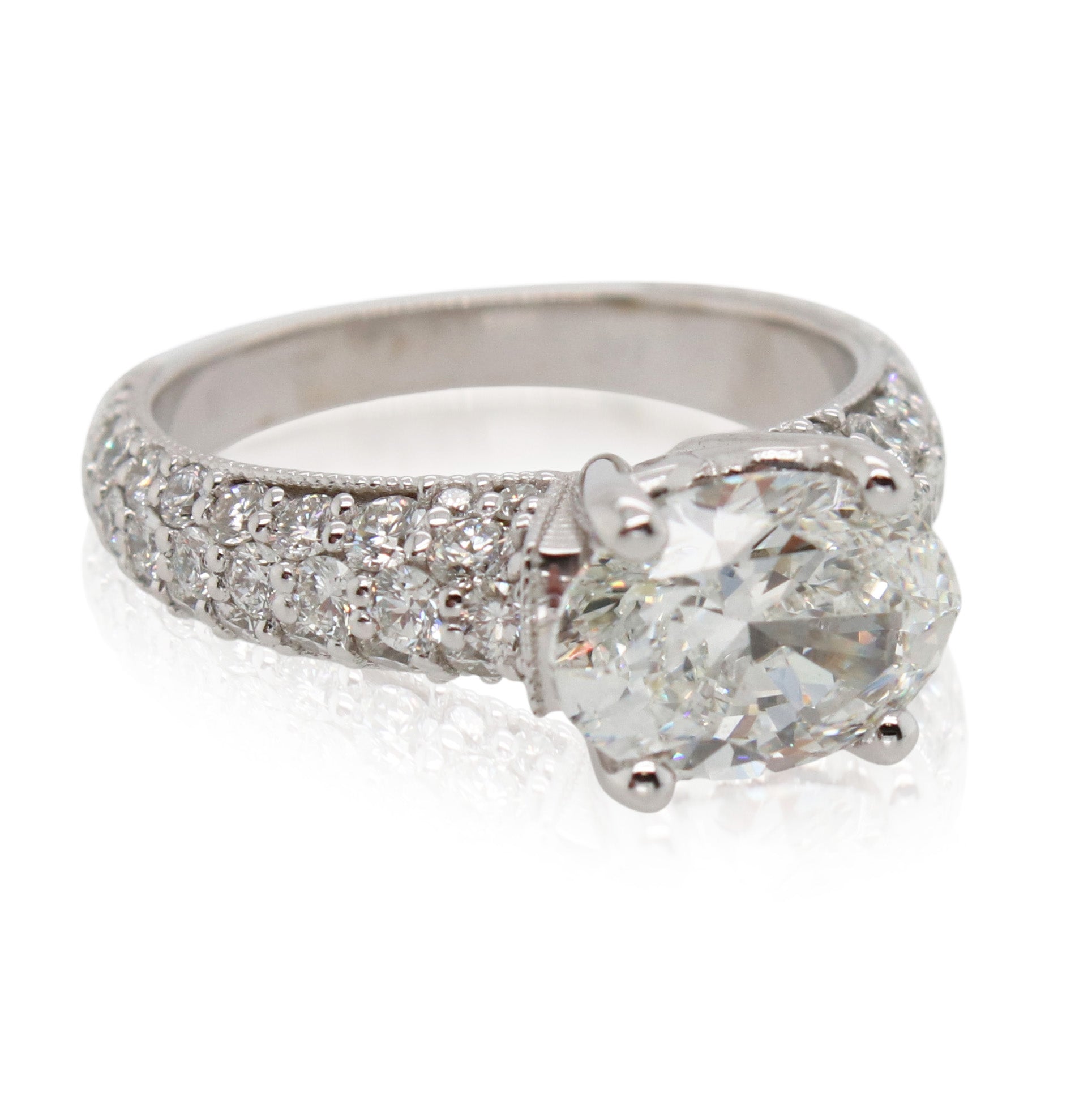 2.01ct East/West Oval Diamond Ring