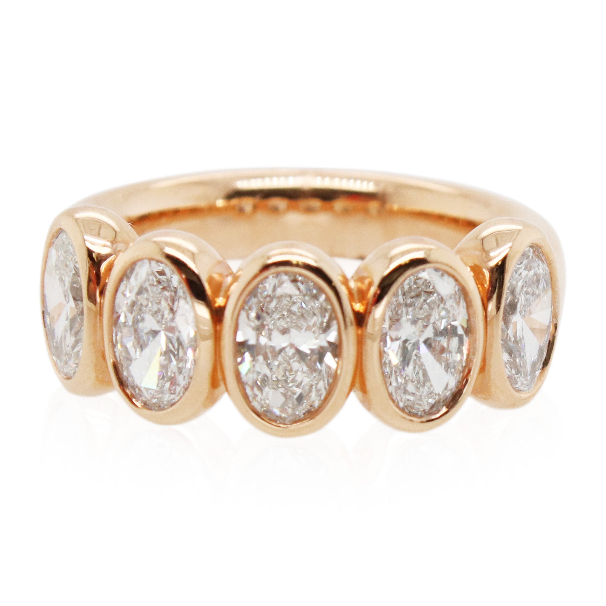 2.55ct Total Weight 5 Diamond Band