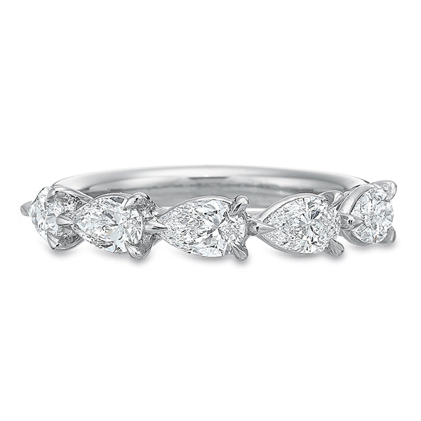 Pear Shape 5 Stone Band