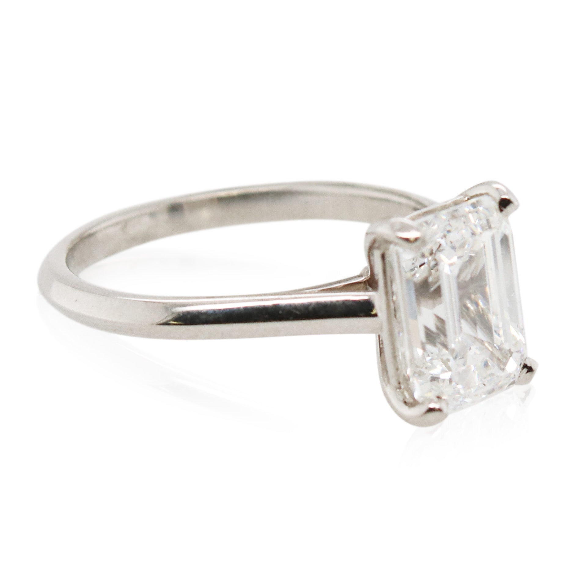 3.01ct Emerald Cut Solitaire Diamond Ring