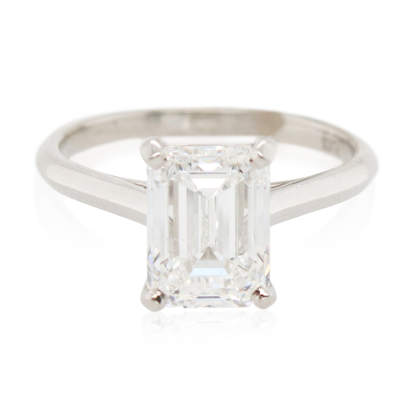 3.01ct Emerald Cut Solitaire Diamond Ring