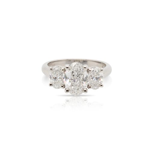 1.50ct Oval Diamond Three Stone Ring