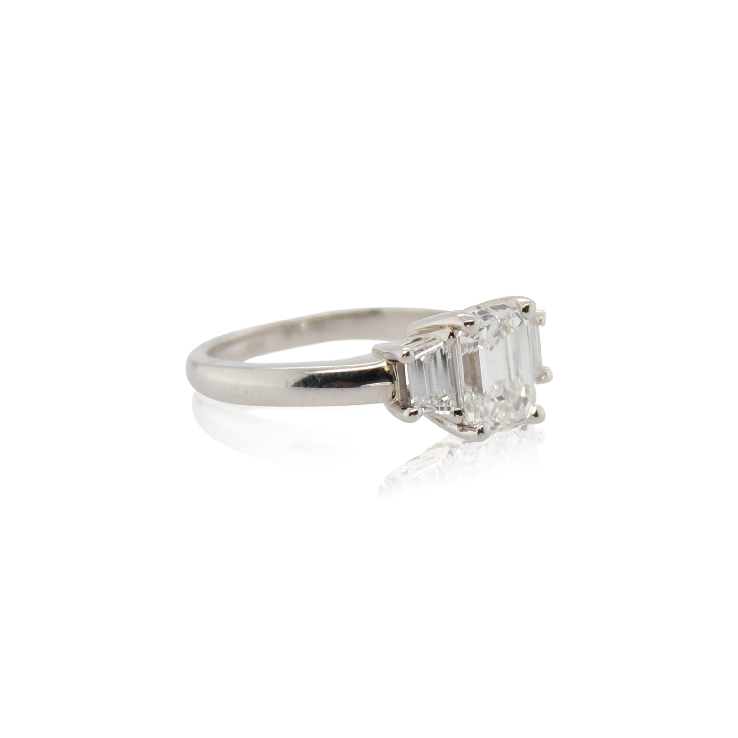 Platinum Three Stone Diamond Engagement Ring