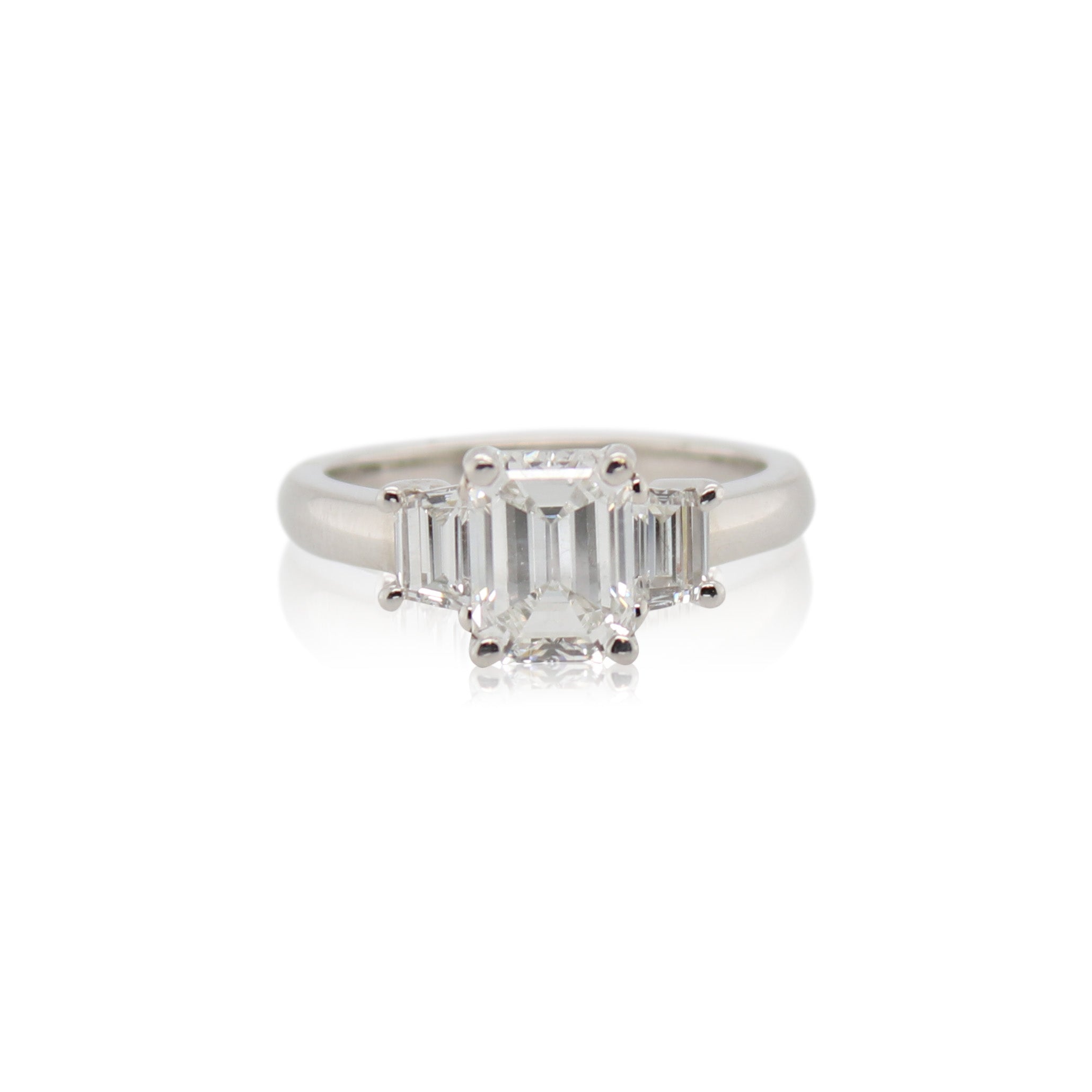 Platinum Three Stone Diamond Engagement Ring