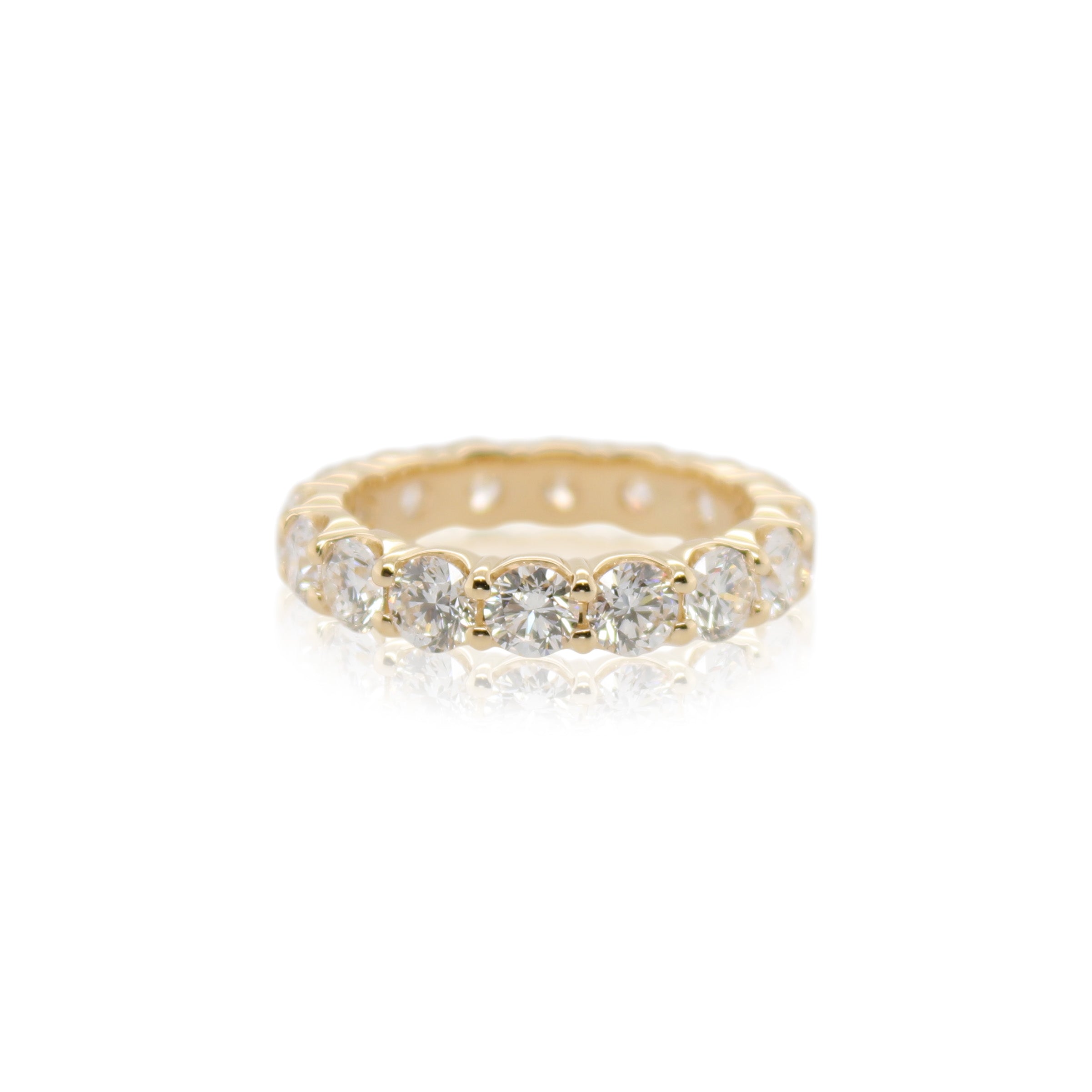 Yellow Gold Round Diamond Eternity Band