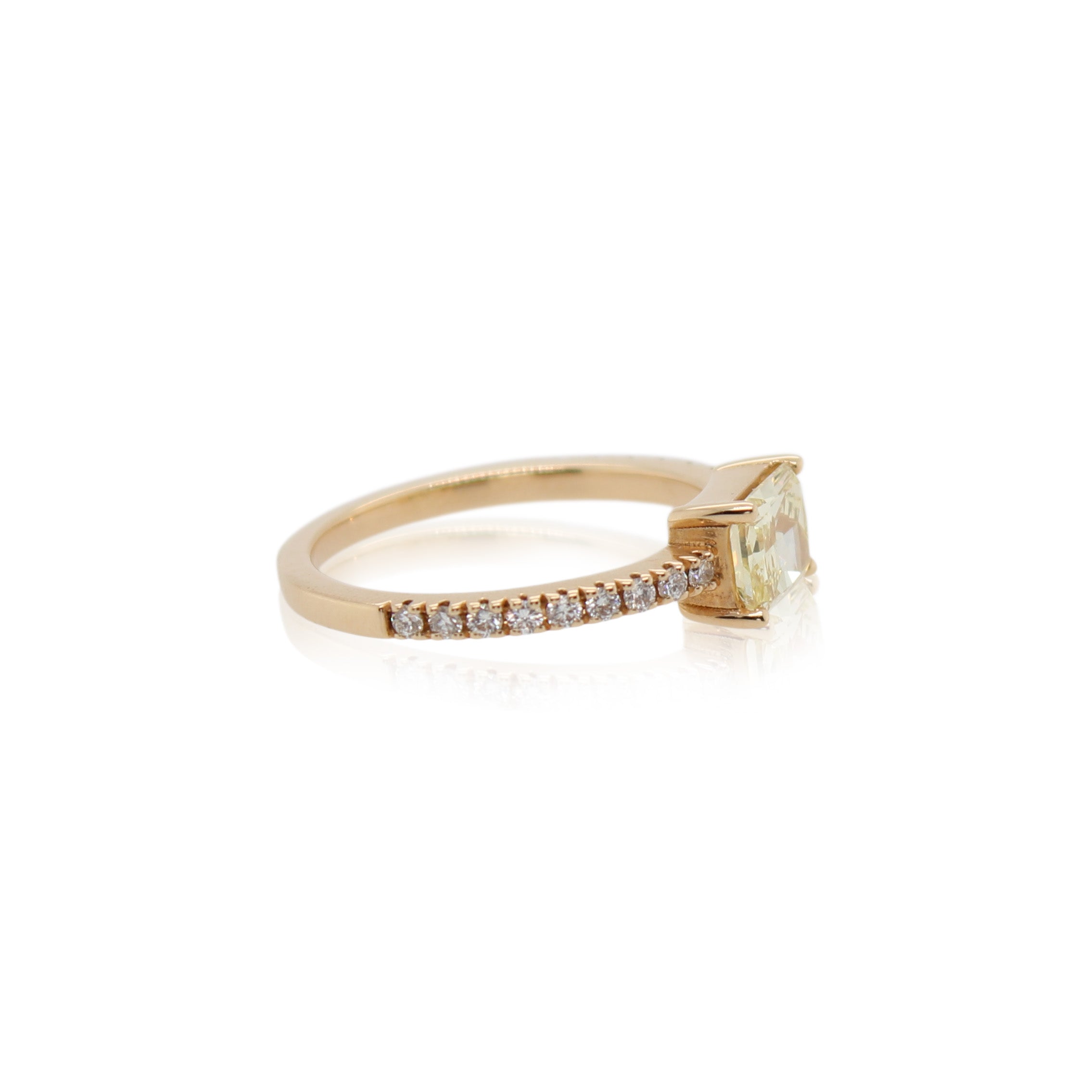 Fancy Intense Yellow Diamond Ring