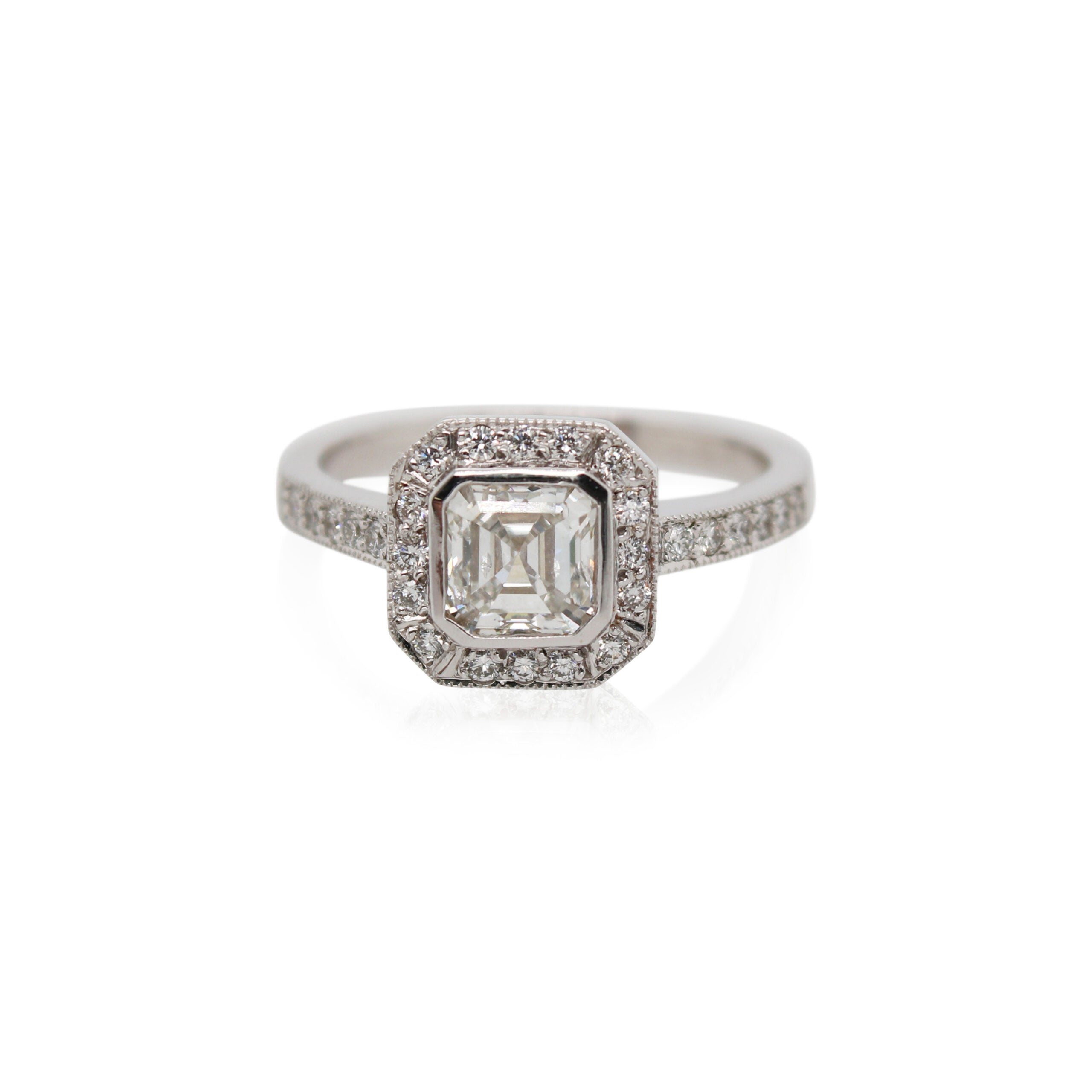 Asscher Cut Diamond Ring