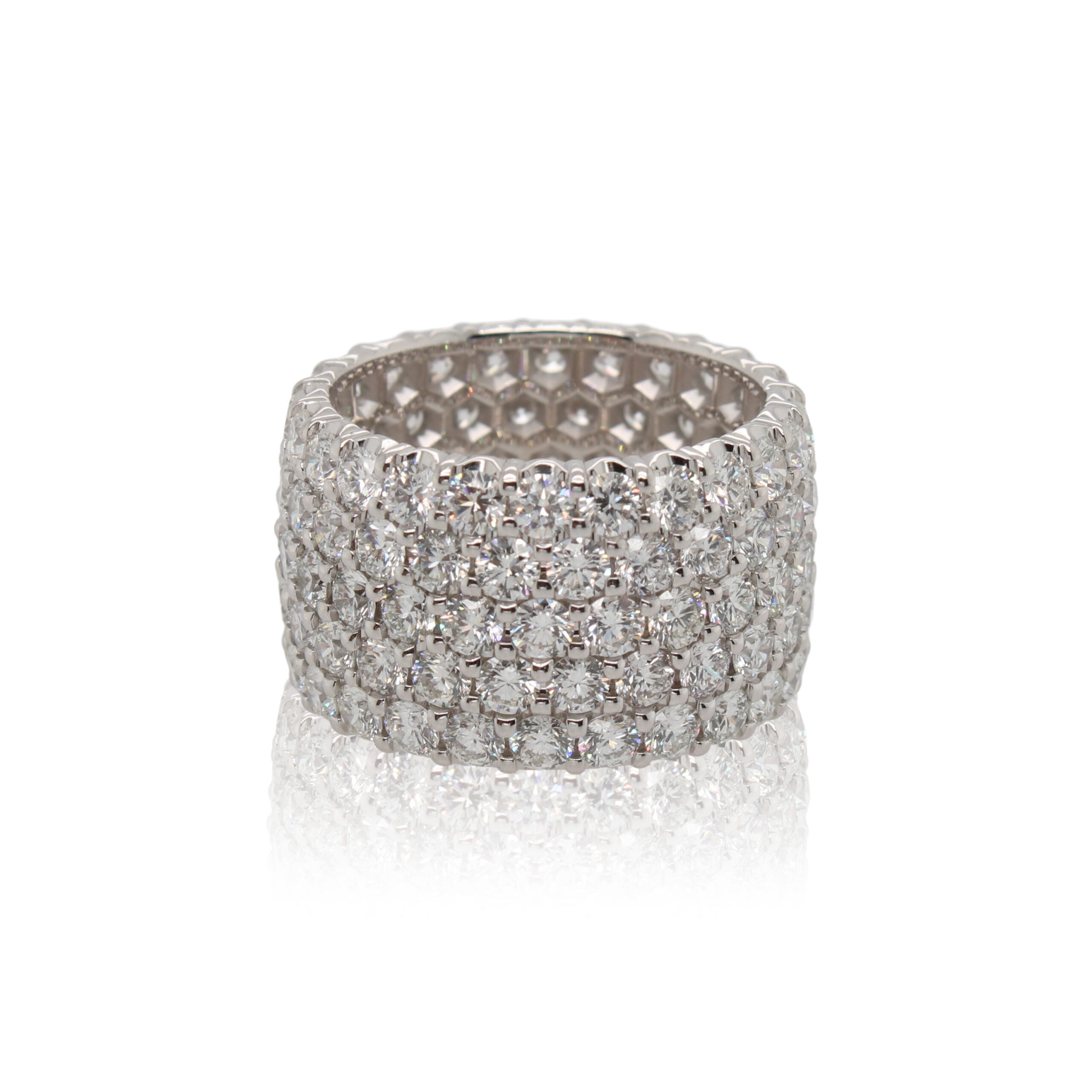 8.40 Carat Five Row Eternity Band
