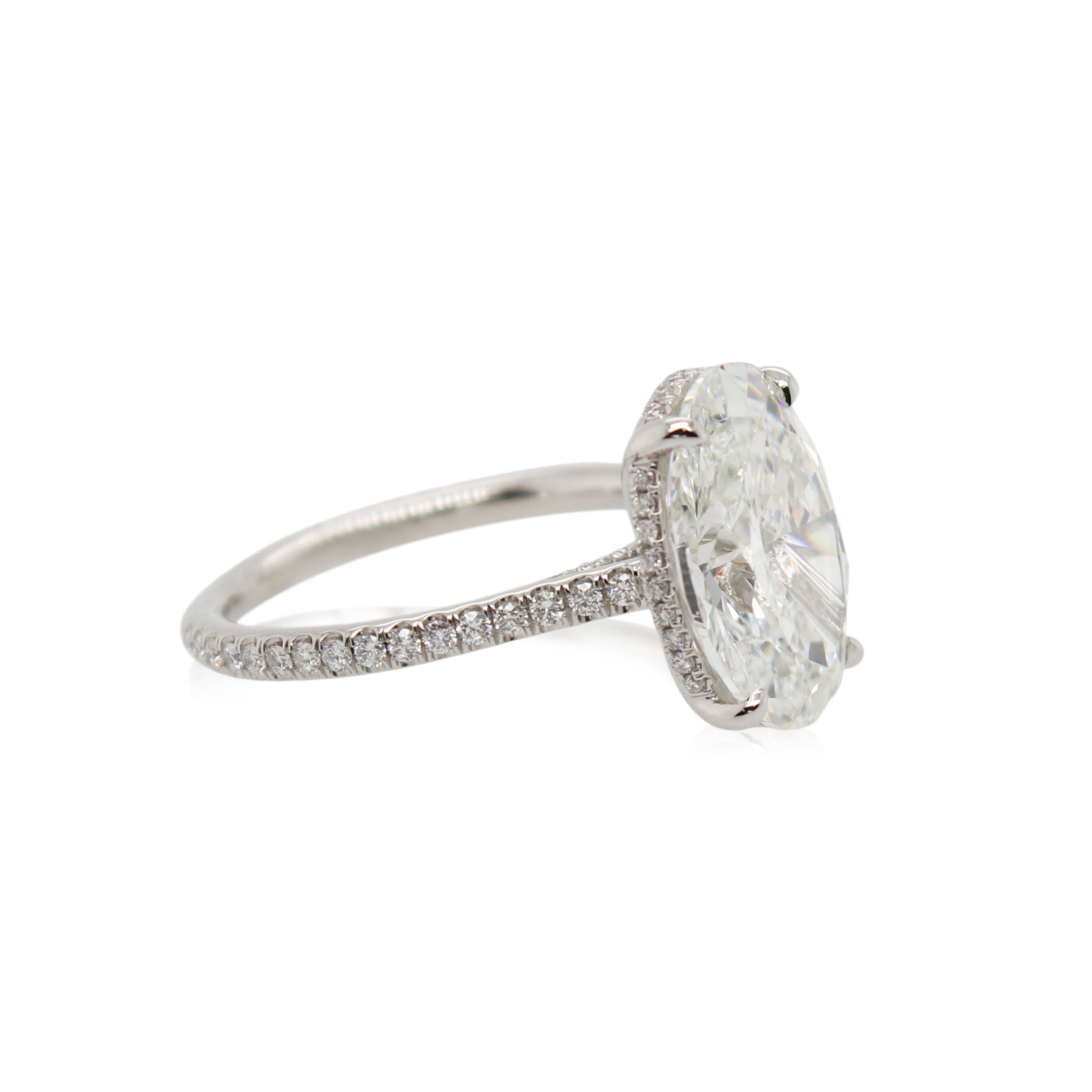 Platinum 5.02ct Oval Ring