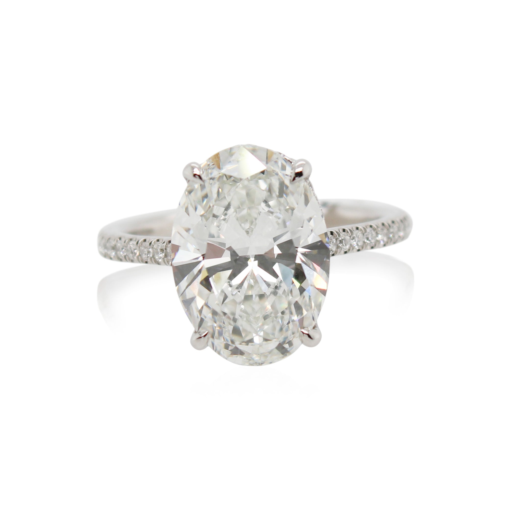 Platinum 5.02ct Oval Ring