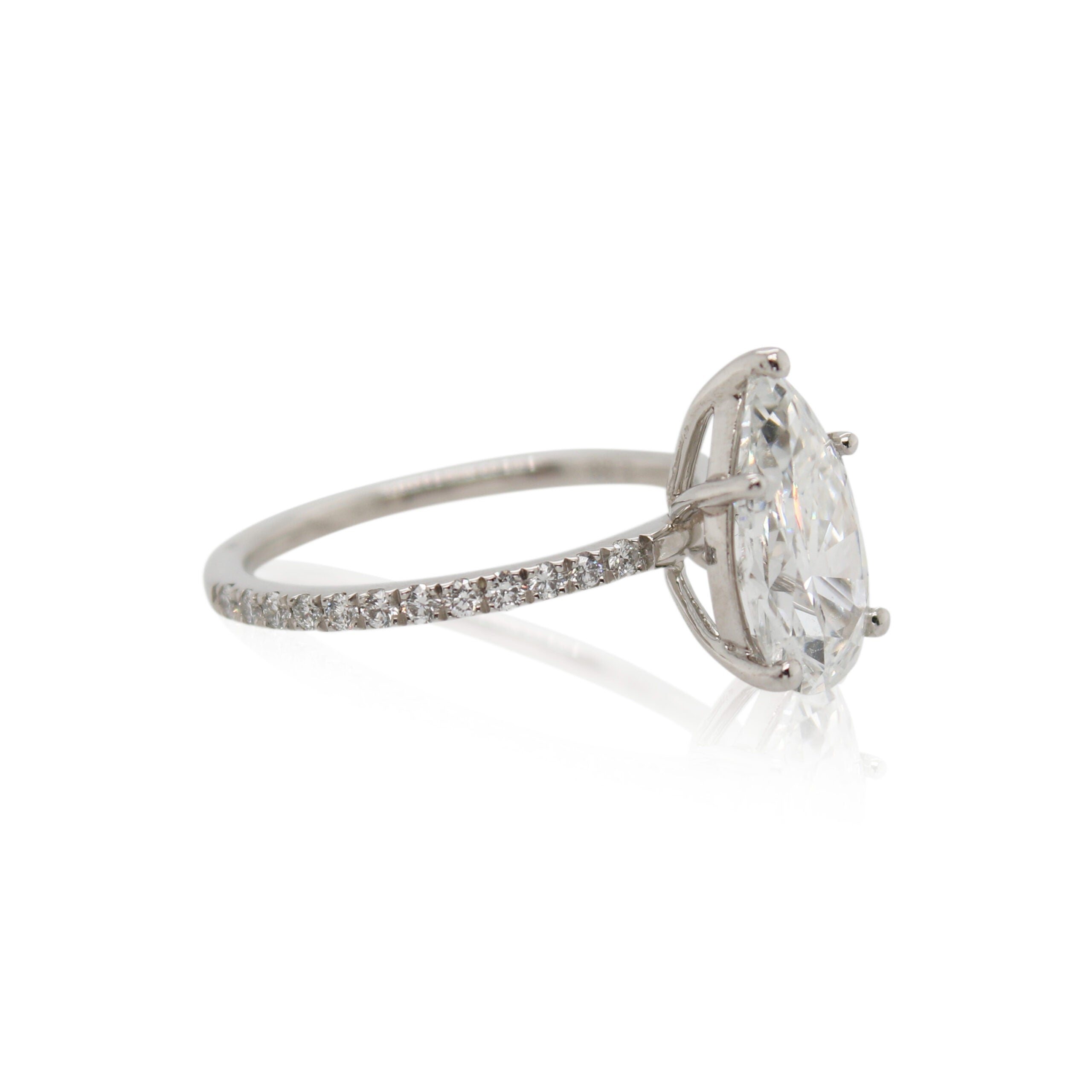 2.09ct Pear Shaped Diamond Ring