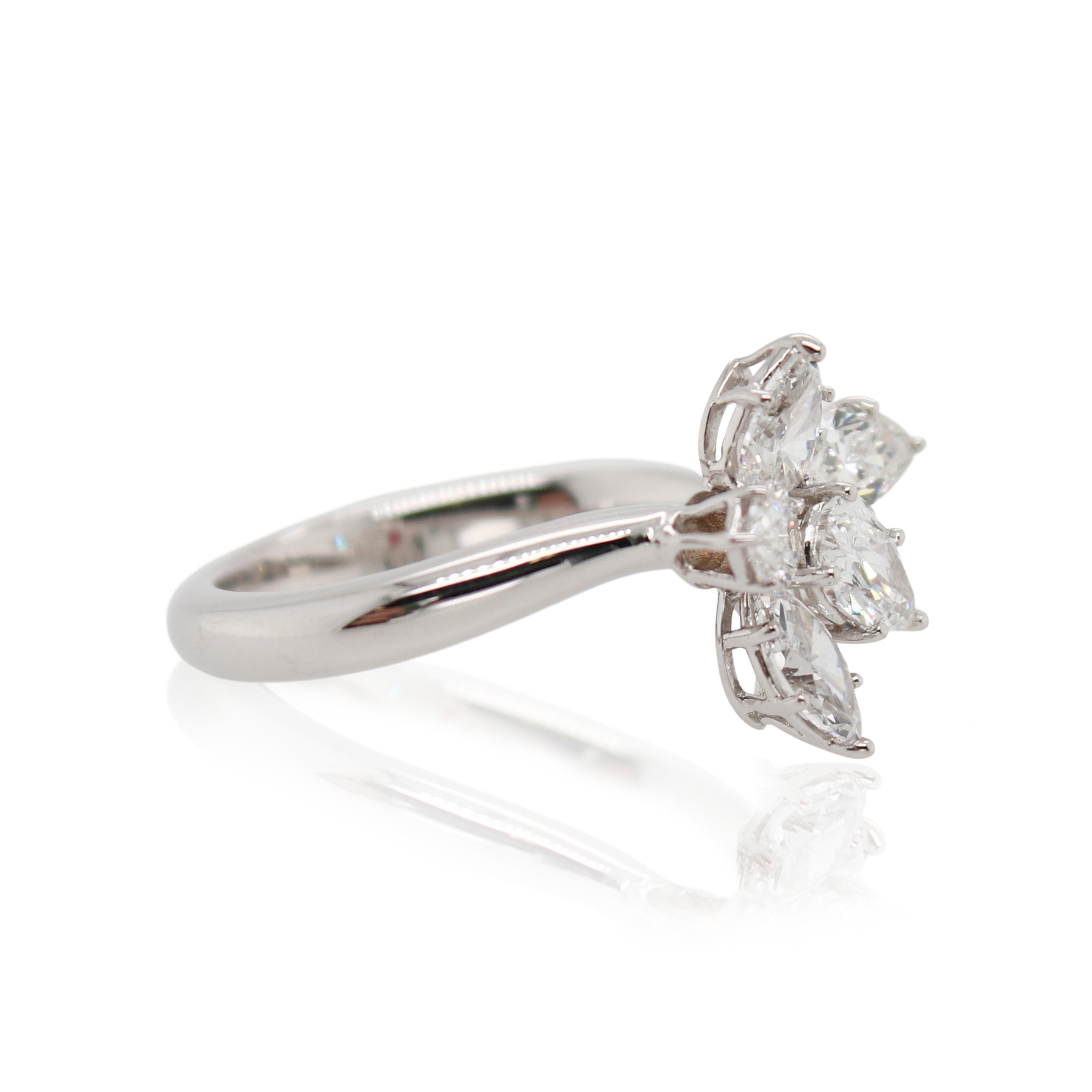 Pear Shaped and Marquise Diamond Butterfly Ring