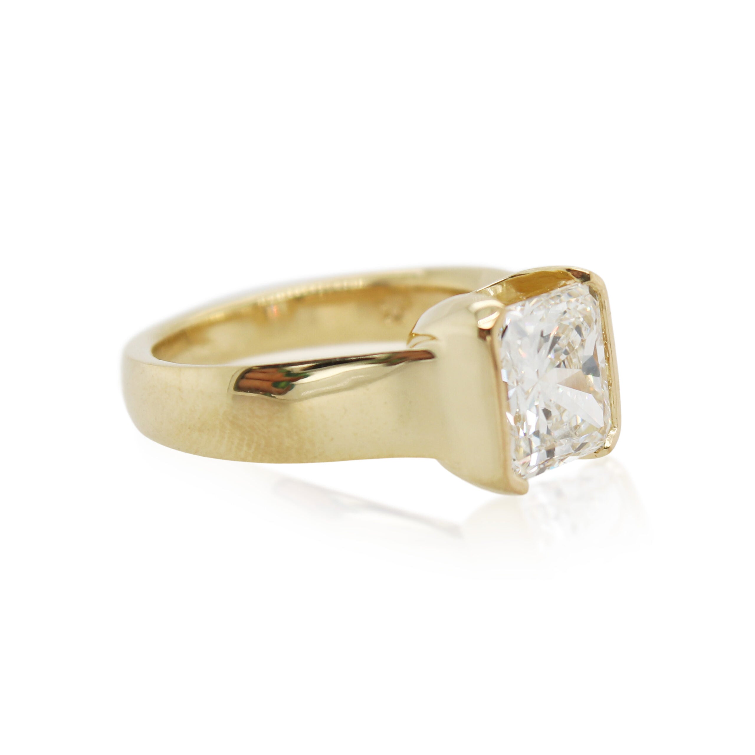 Square Radiant Cut Diamond Ring