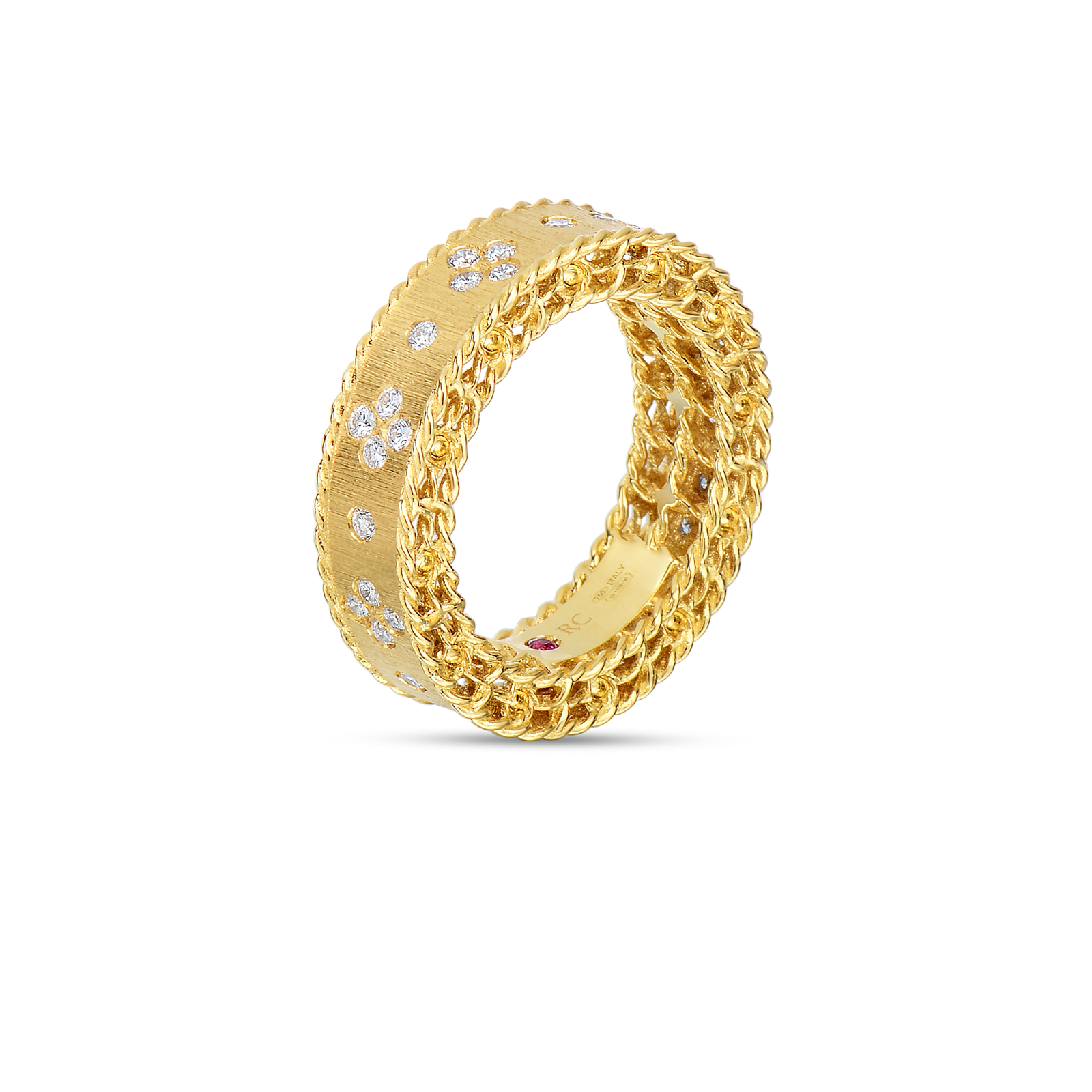 Roberto Coin Engraved Princess Flower Band