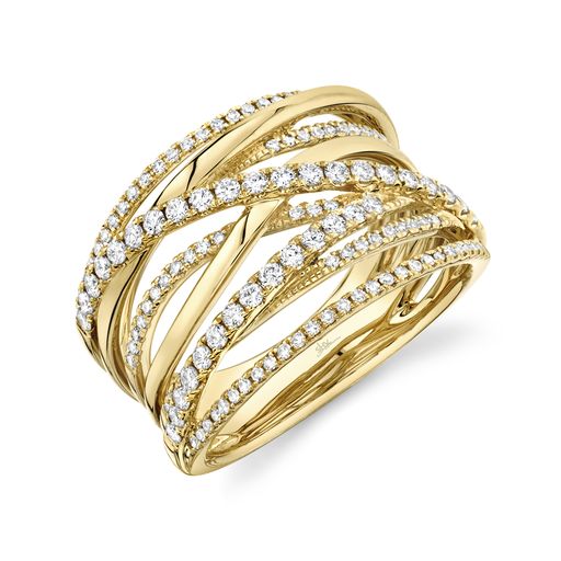 Diamond Bridge Crossover Ring