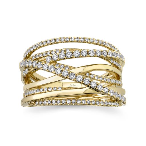 Diamond Bridge Crossover Ring