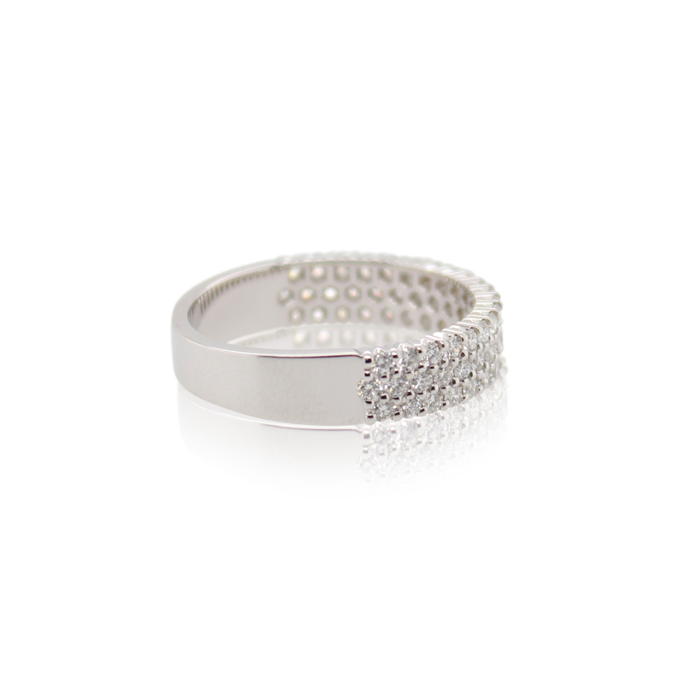Tri Row Diamond Band