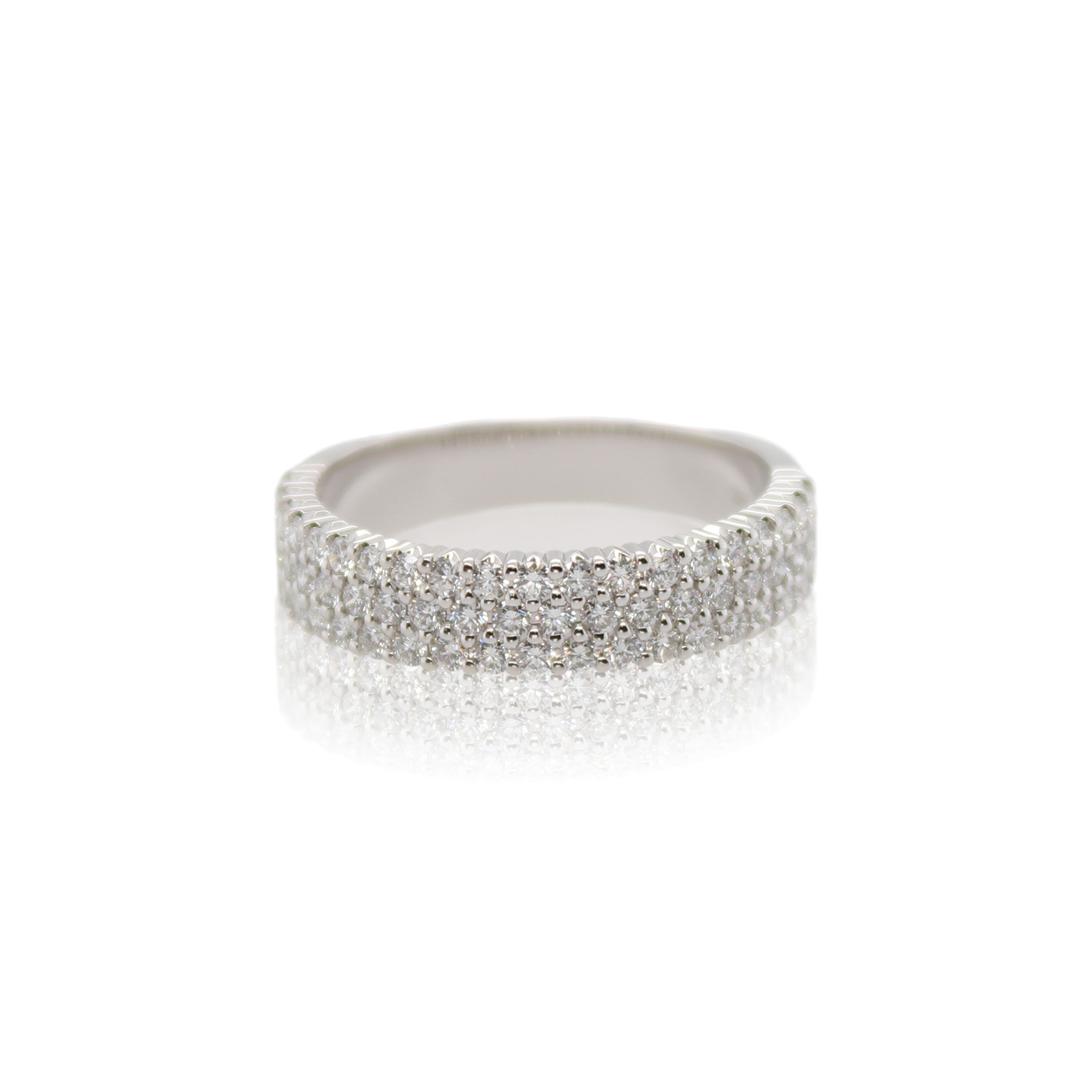 Tri Row Diamond Band