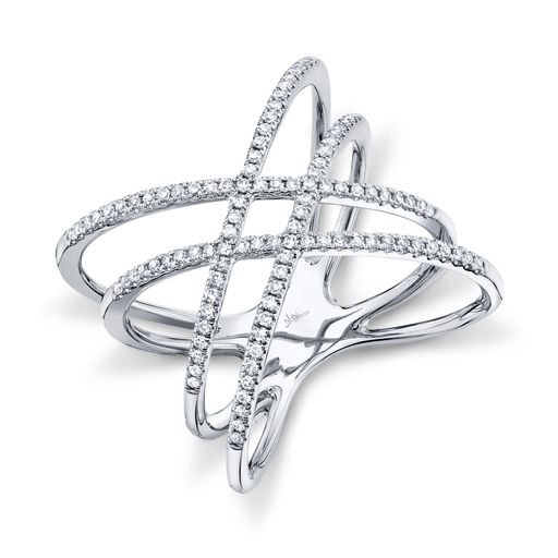Diamond Criss Cross Ring