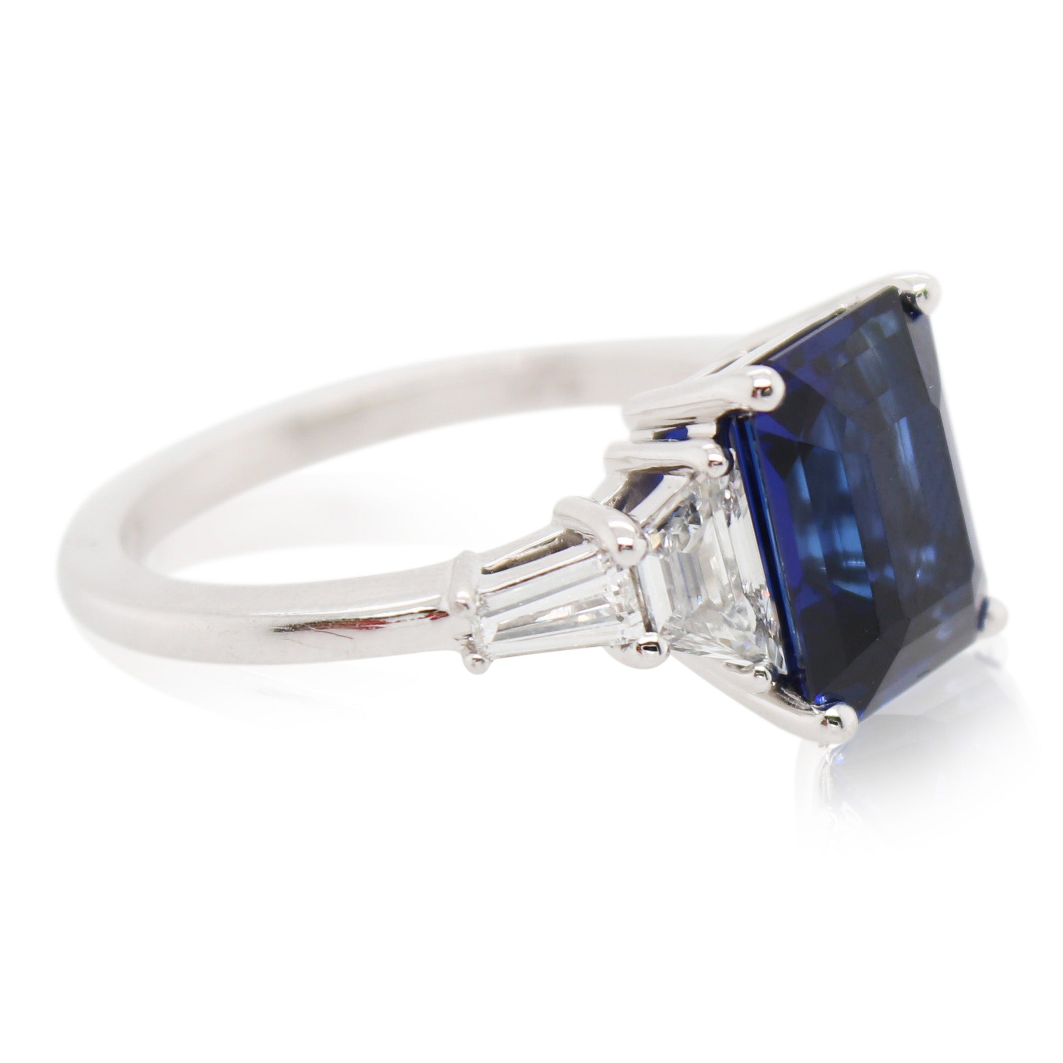 4.03ct Sapphire and Diamond 5 Stone Ring