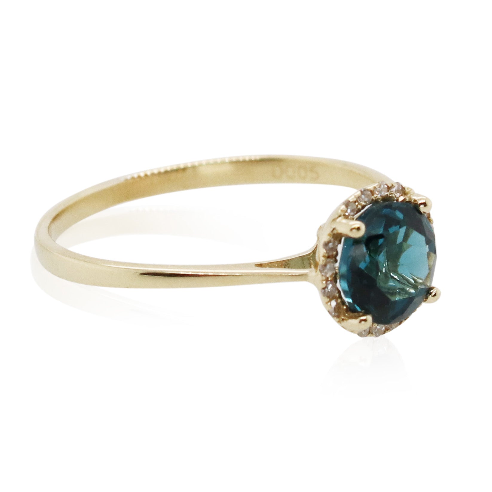 1.25ct London Blue Topaz and Diamond Ring
