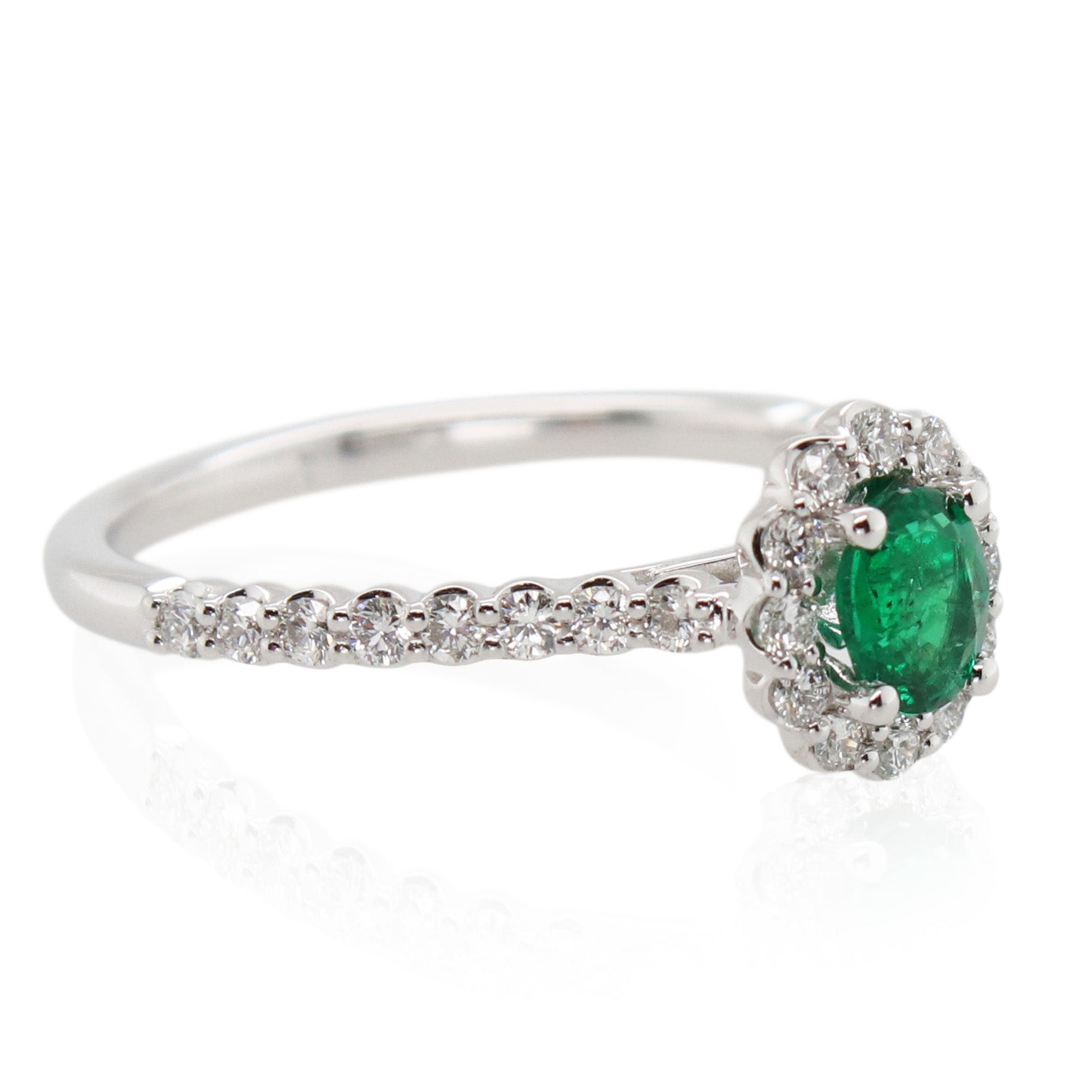 0.35ct Emerald and Diamond Ring