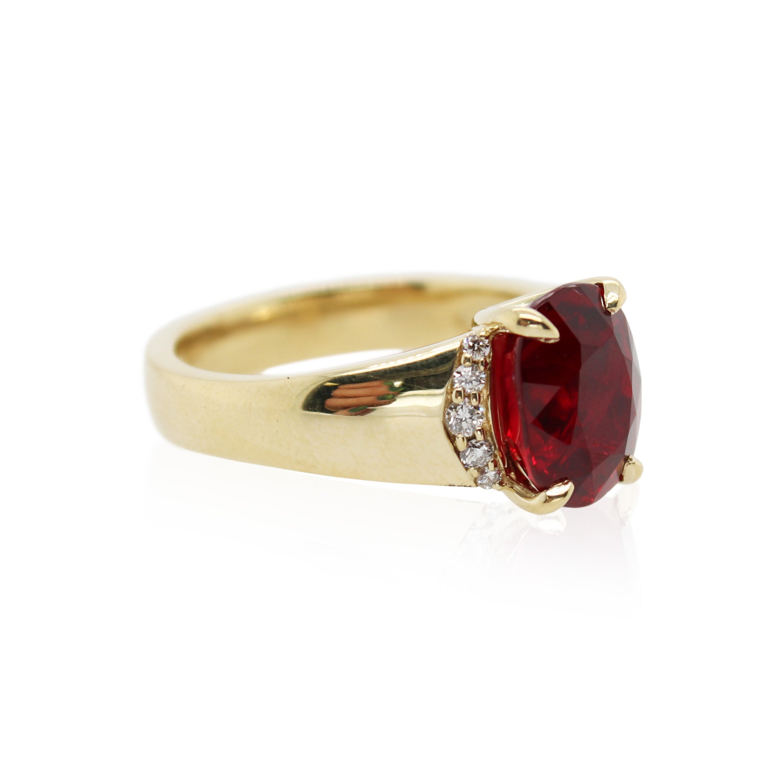 Mozambique Ruby and Diamond Accent Ring