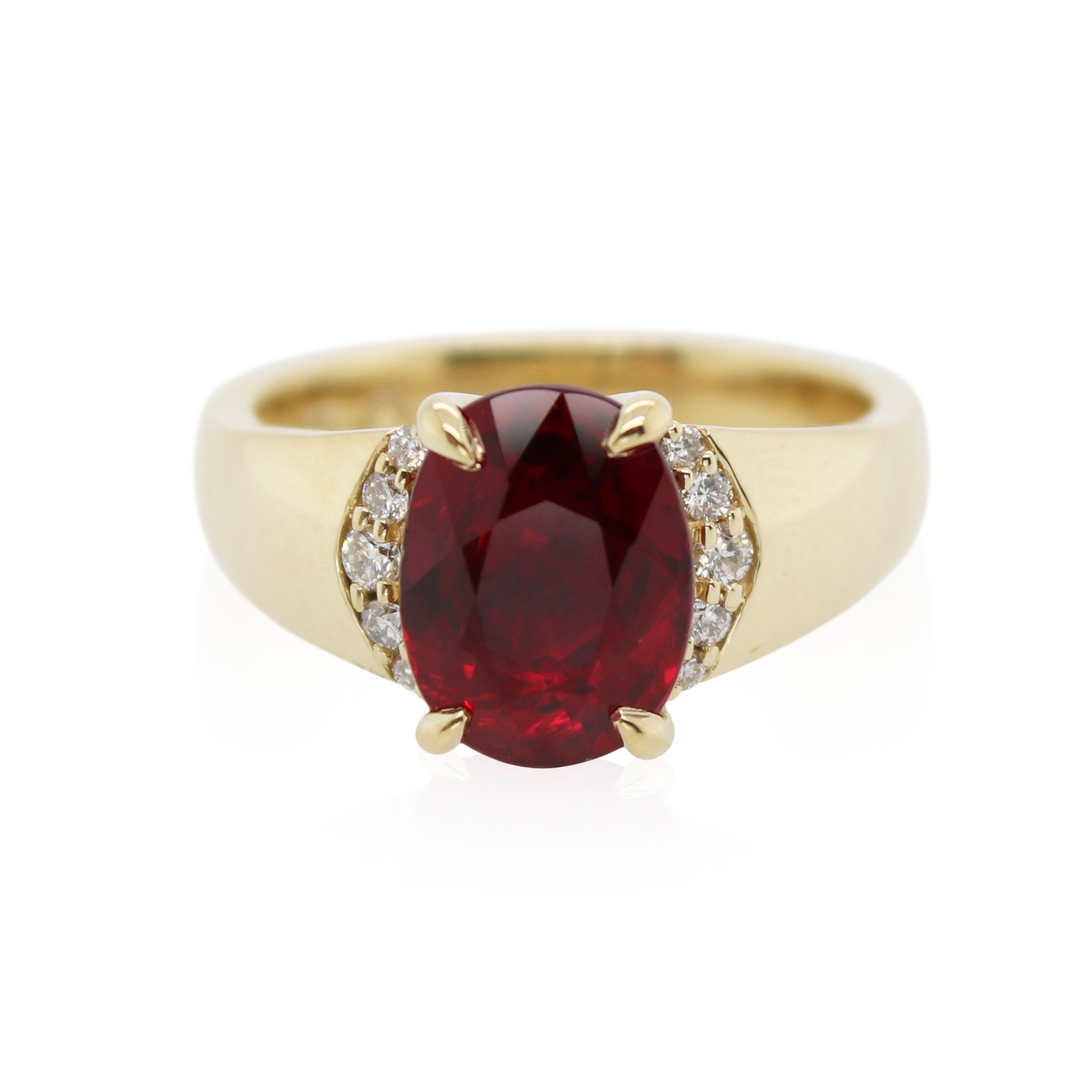 Mozambique Ruby and Diamond Accent Ring