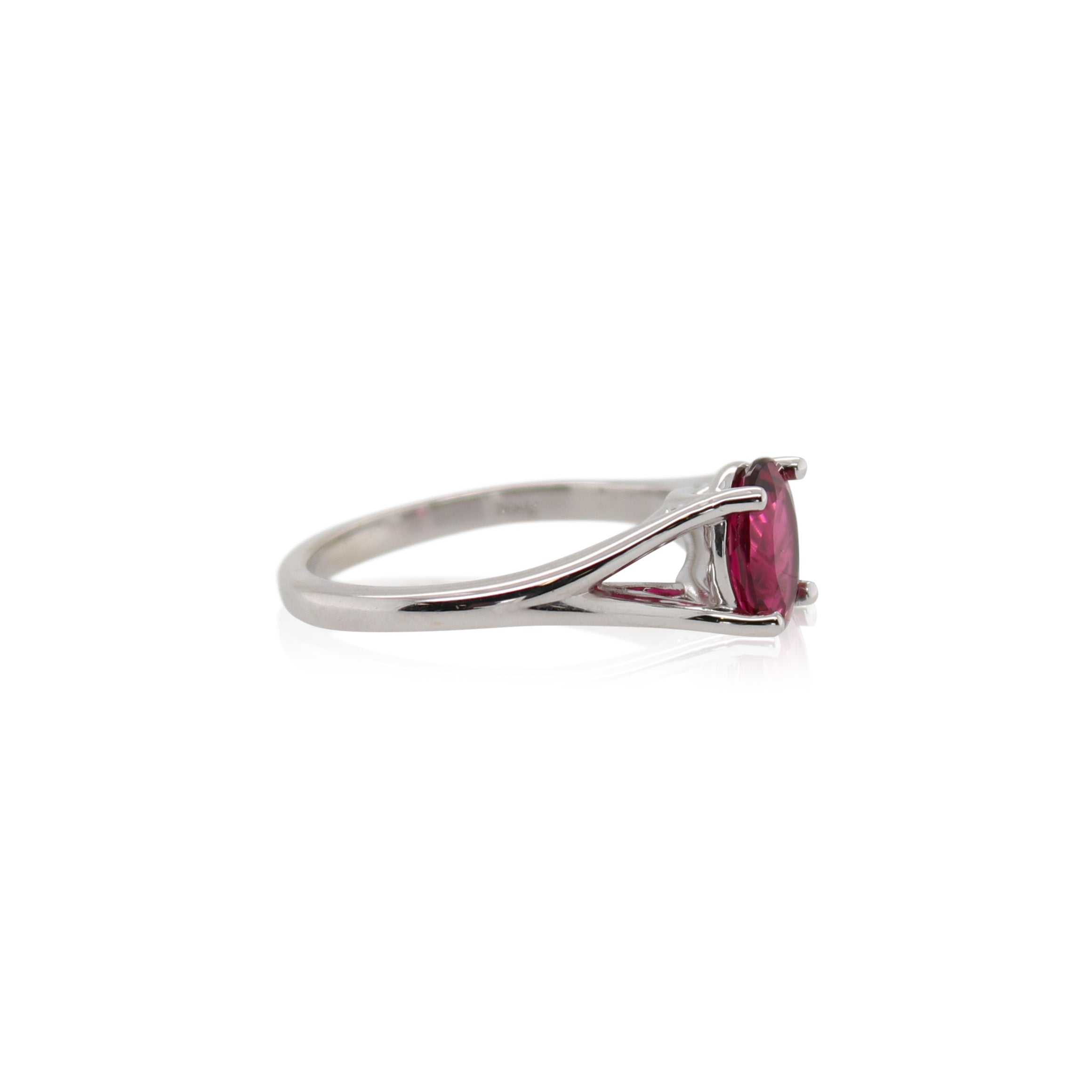Oval Nigerian Rubellite Tourmaline Ring