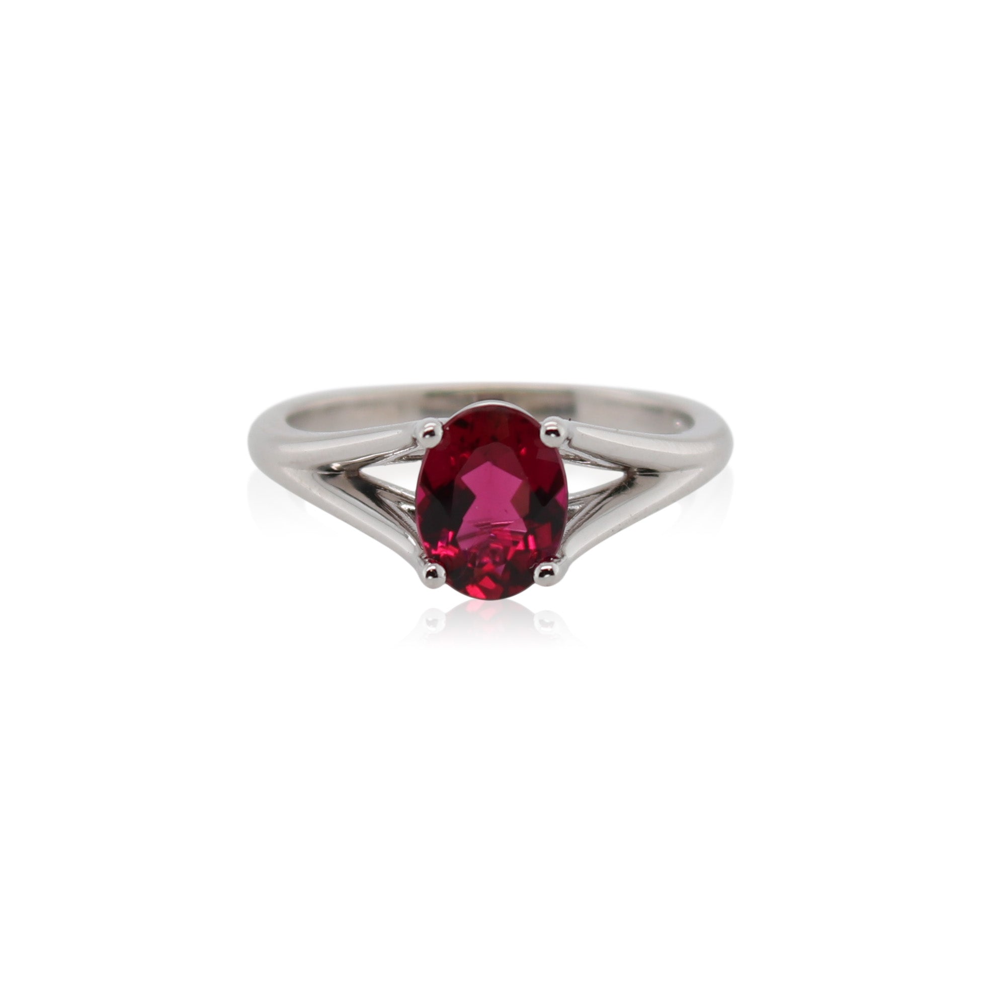 Oval Nigerian Rubellite Tourmaline Ring