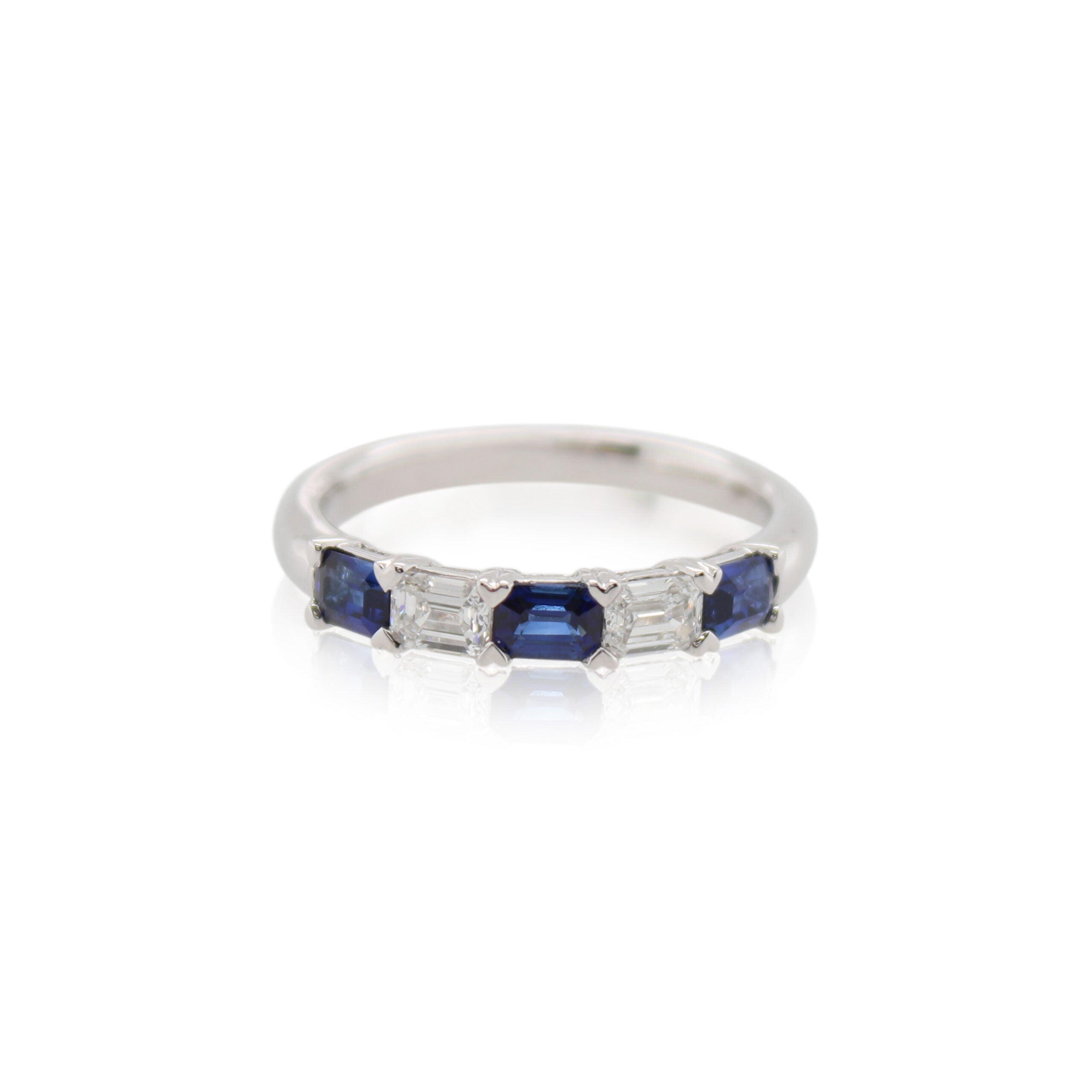 Alternating Sapphire and Diamond Ring