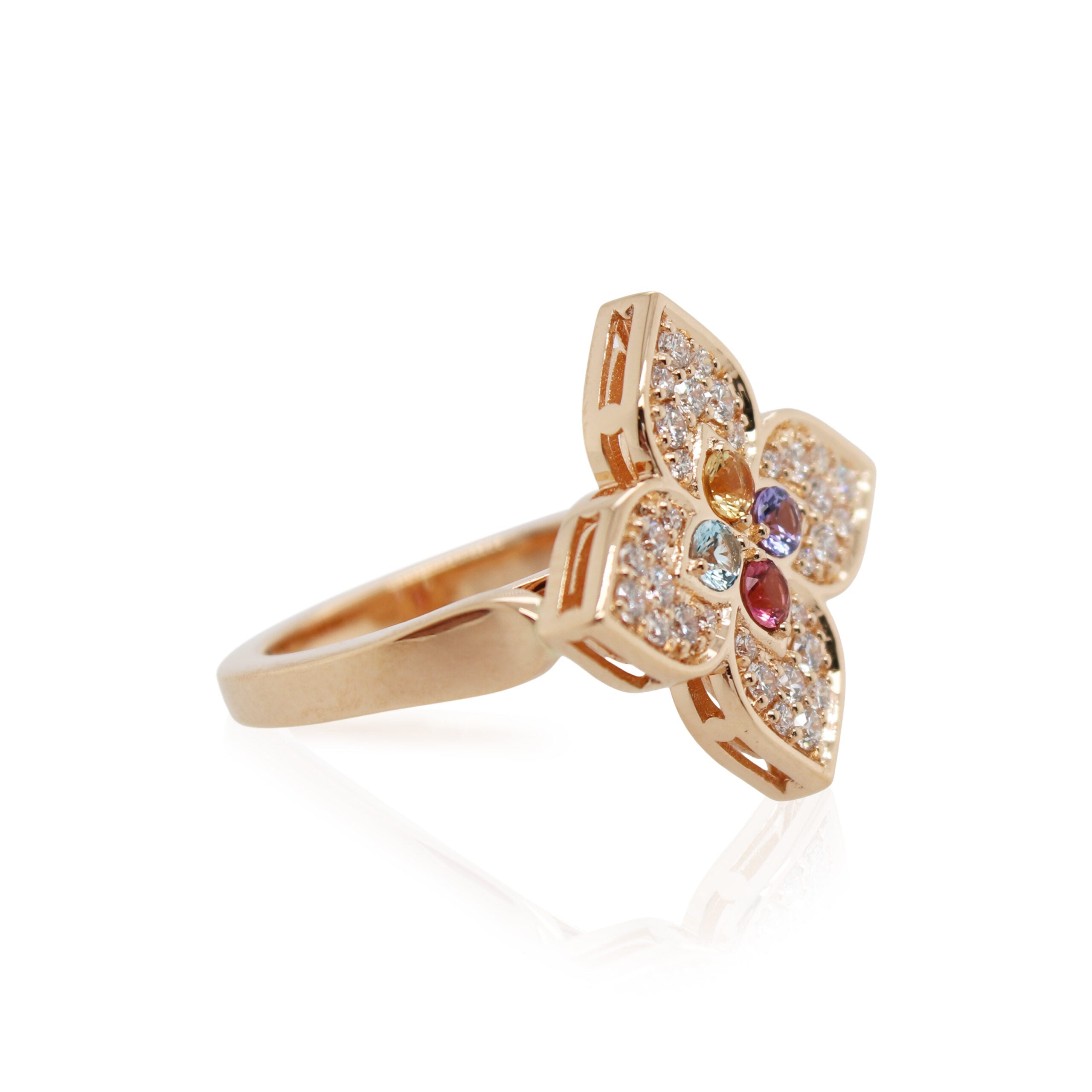 Roberto Coin Mixed Gemstone and Diamond Ring