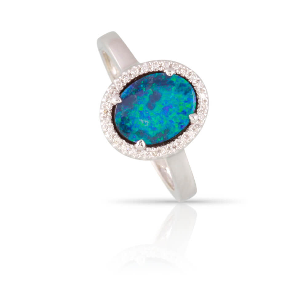 Opal Halo Ring