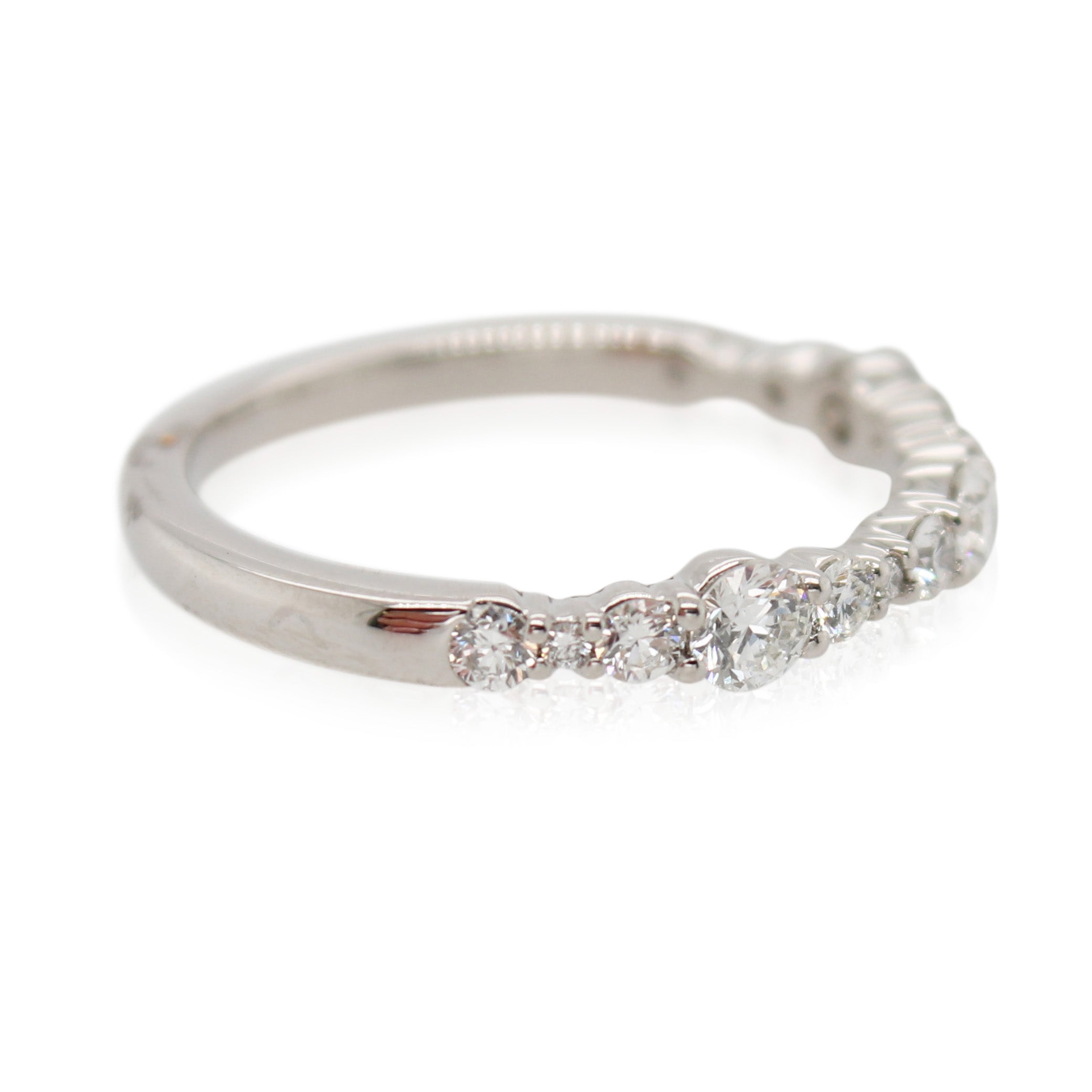 Platinum Graduated Diamond Band