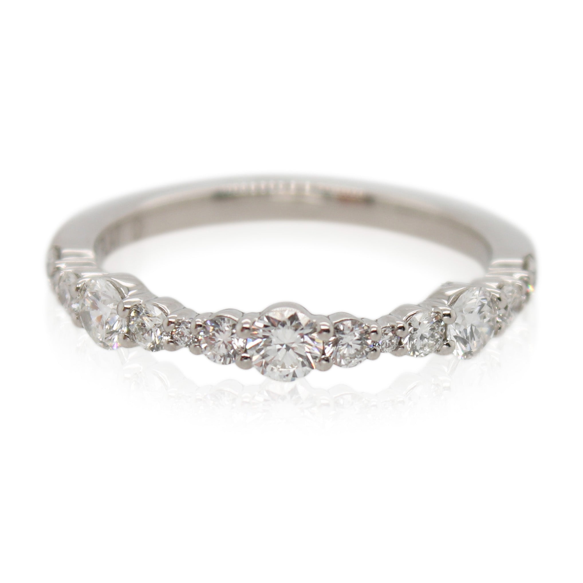 Platinum Graduated Diamond Band