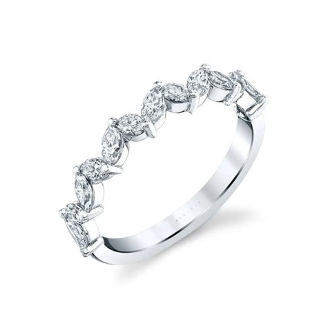 Alternating Marquise Diamond Band