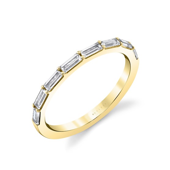 Yellow Gold Baguette Diamond Band