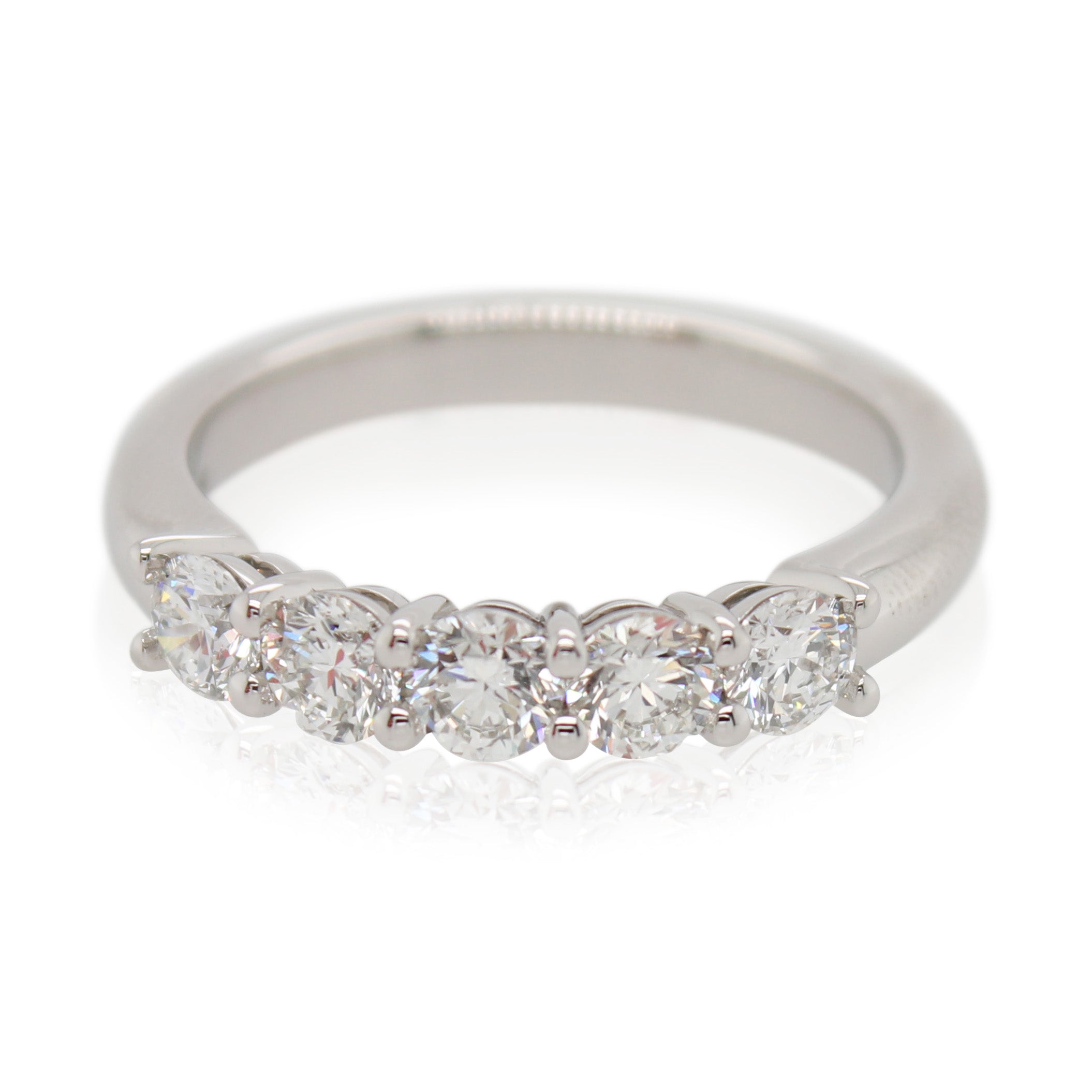 Platinum 5 Diamond Wedding Band