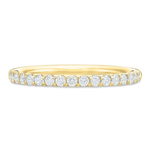 Precision Set Yellow Gold Diamond Wedding Band